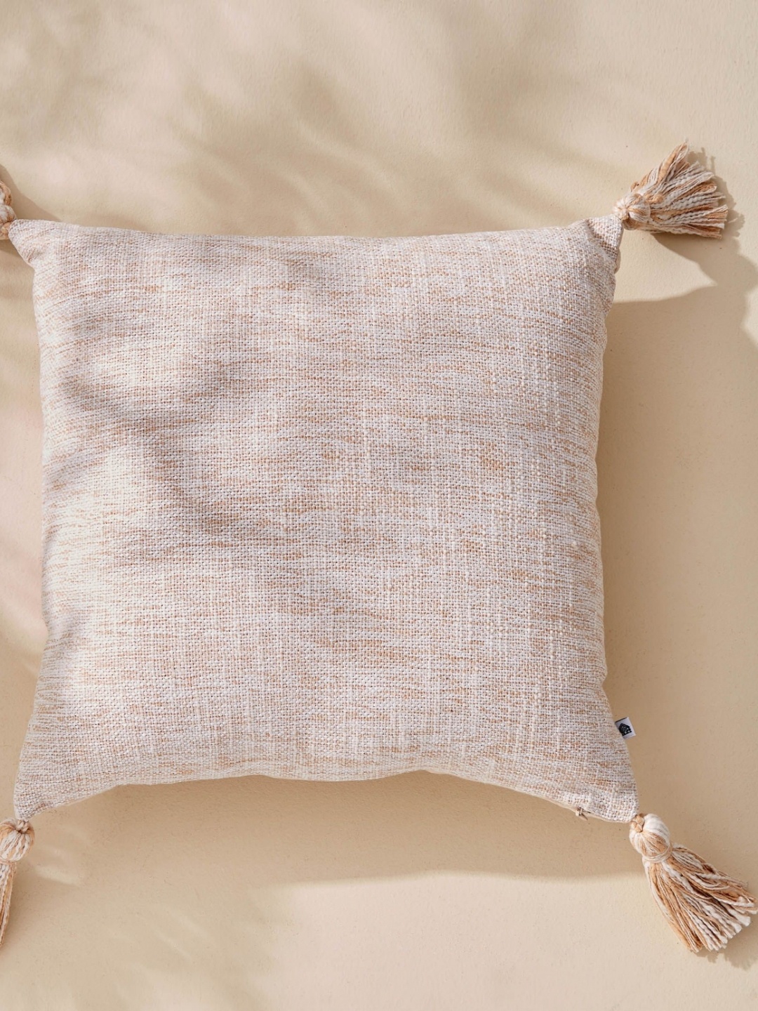 

Home Centre Natura Beige Tassel Pre-Filled Square Cushions