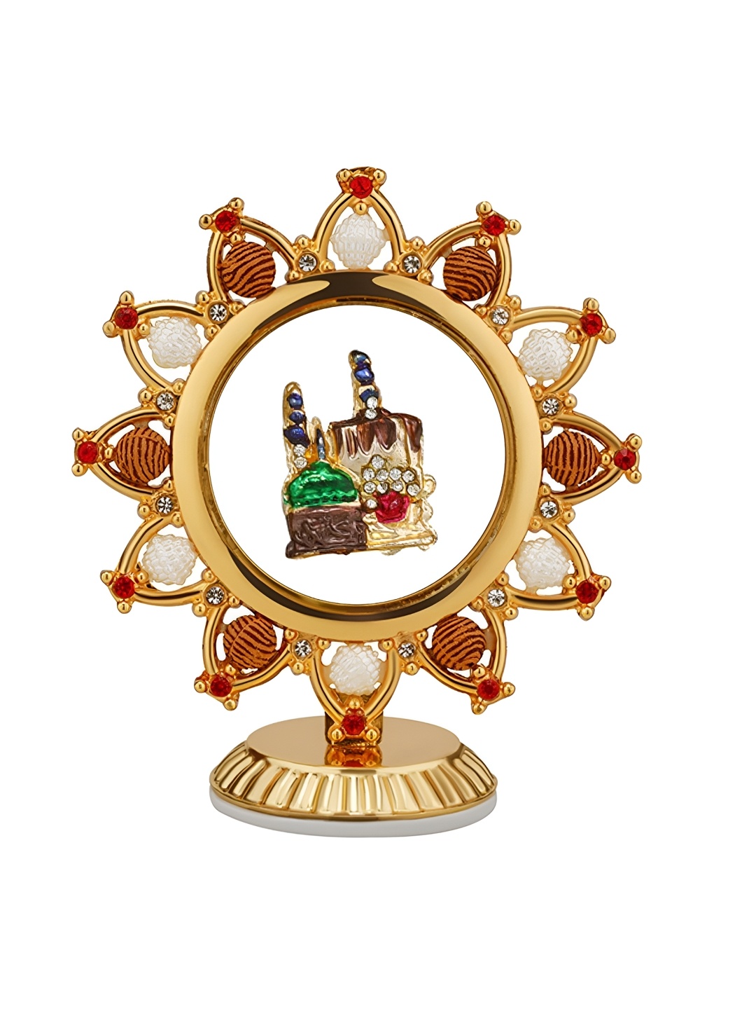 

INTERNATIONAL GIFT Gold-Toned & Red Religious Idol Showpiece