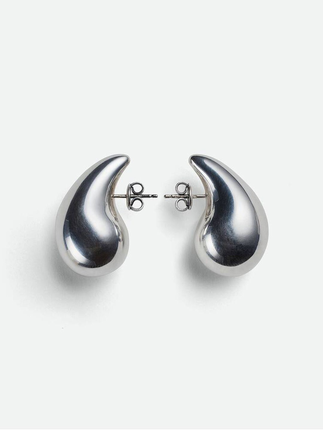 

KRENOZ Stainless Steel Teardrop Shaped Studs, Silver