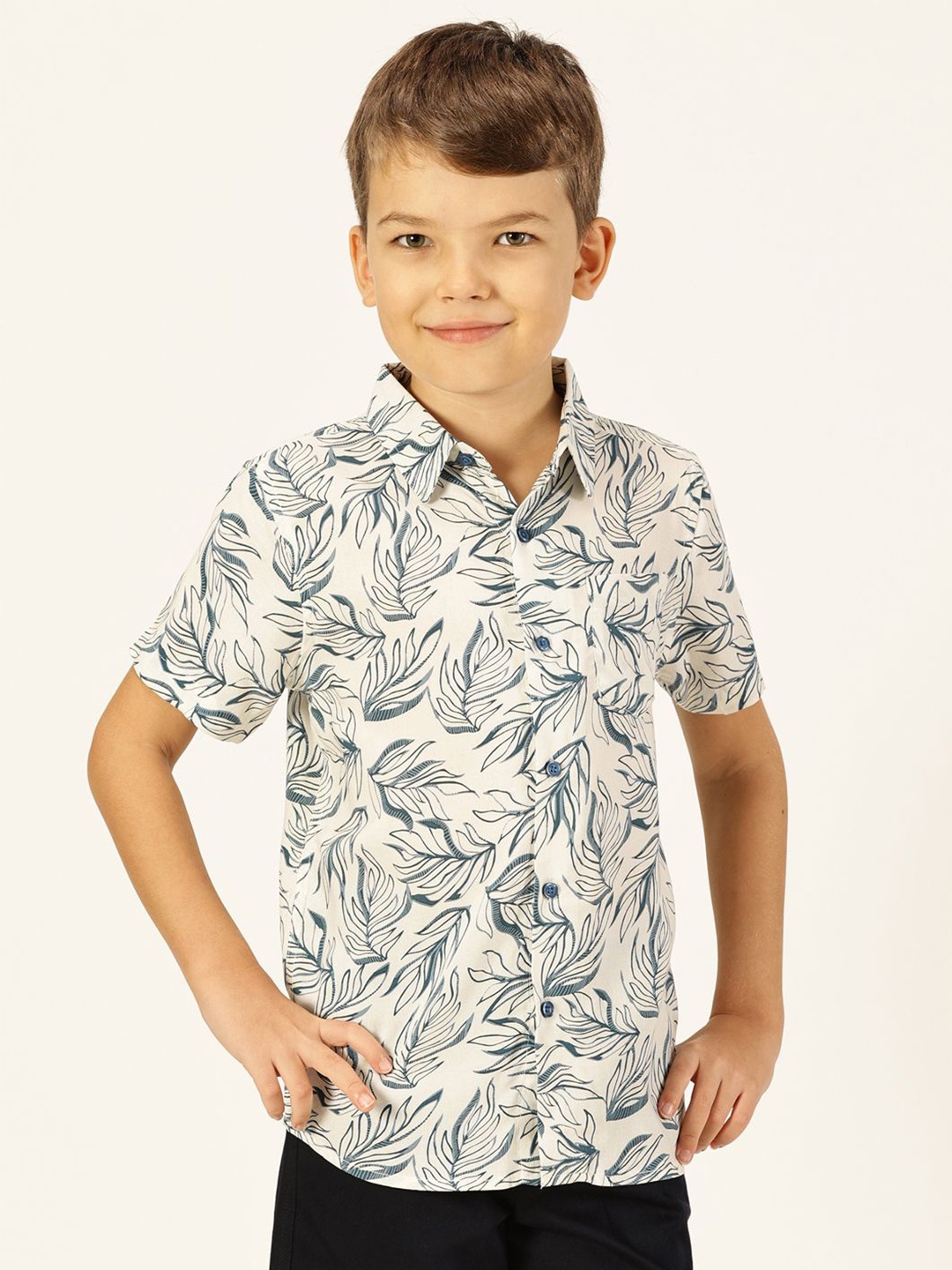 

Killer Boys Premium Floral Opaque Printed Casual Shirt, White