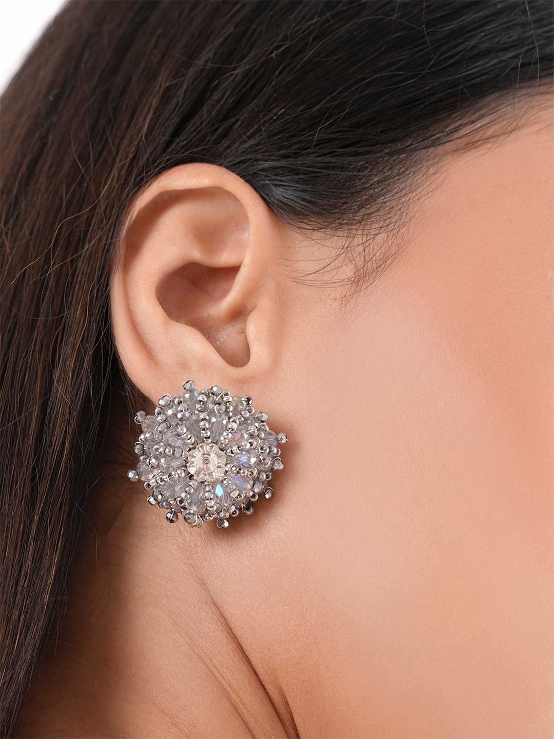 

D'oro Elara Contemporary Studs, Silver