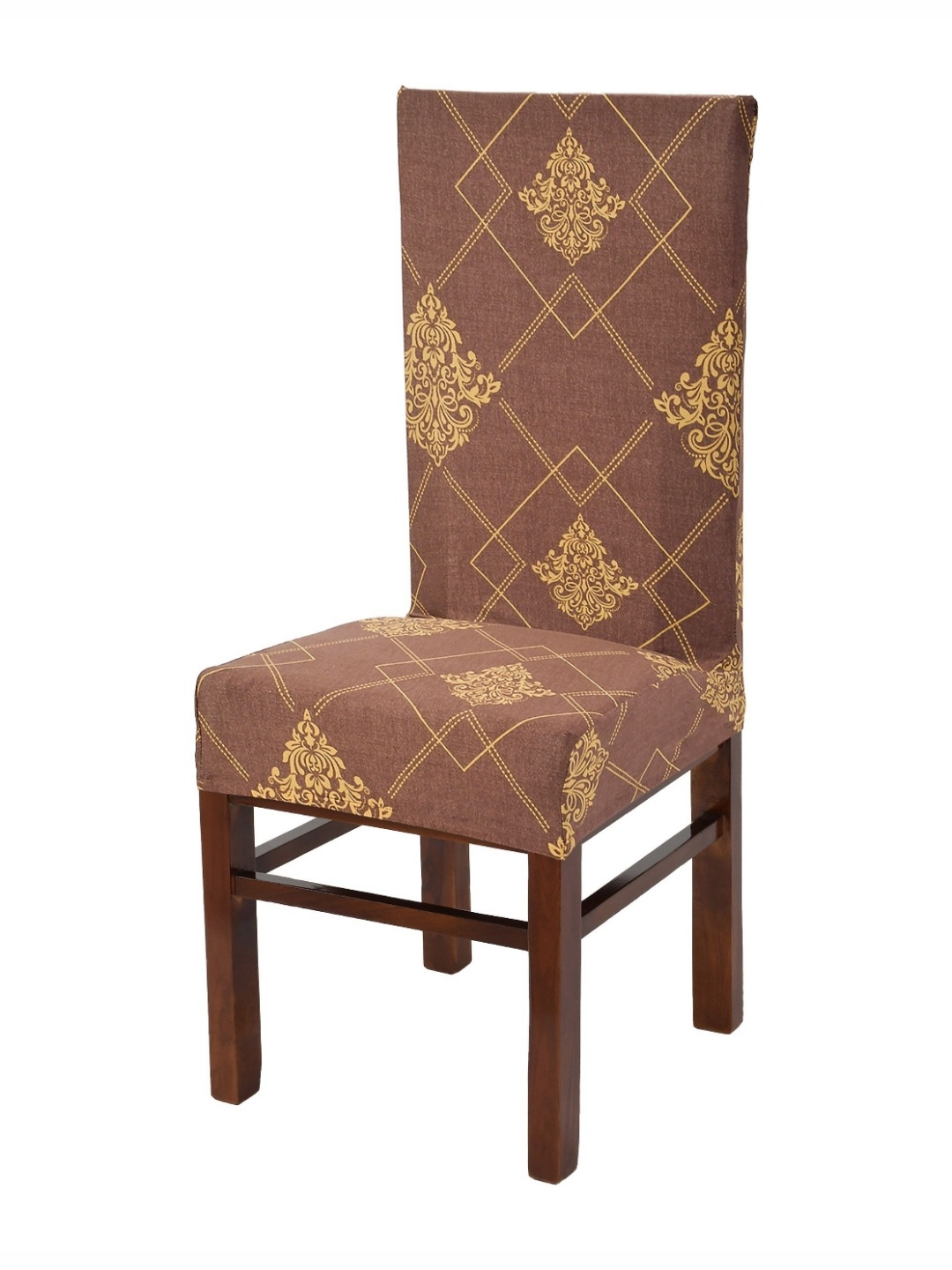 

Yellow Weaves Brown & Yellow Ethnic Motifs Printed Stretchable Chair Cover