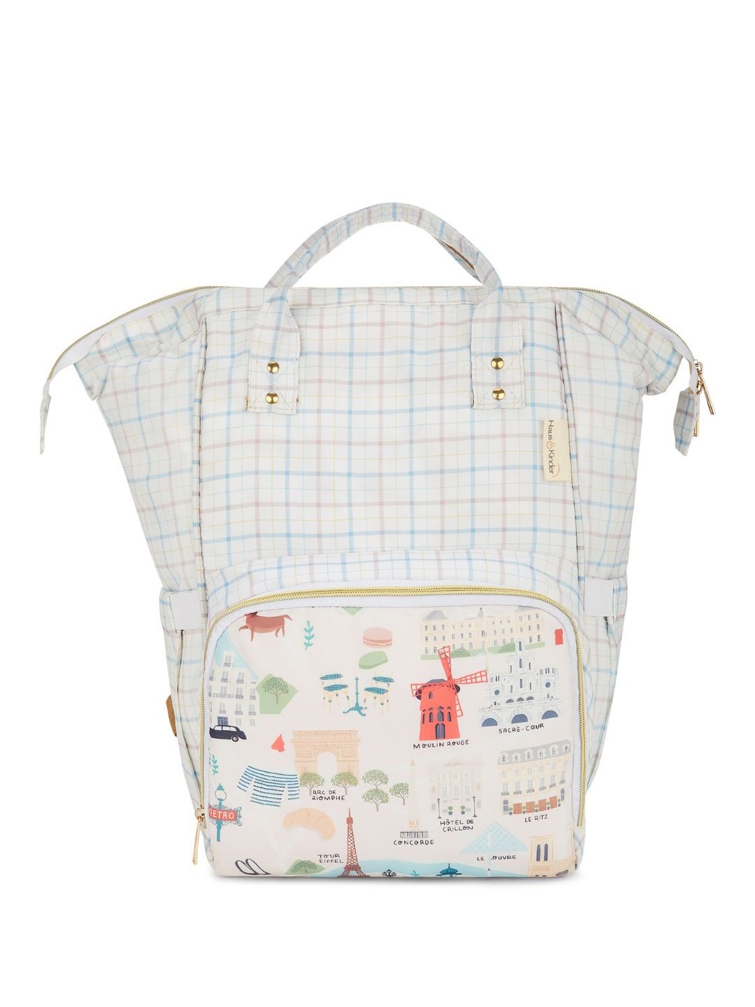 

haus & kinder Printed Backpack Diaper Bag, White