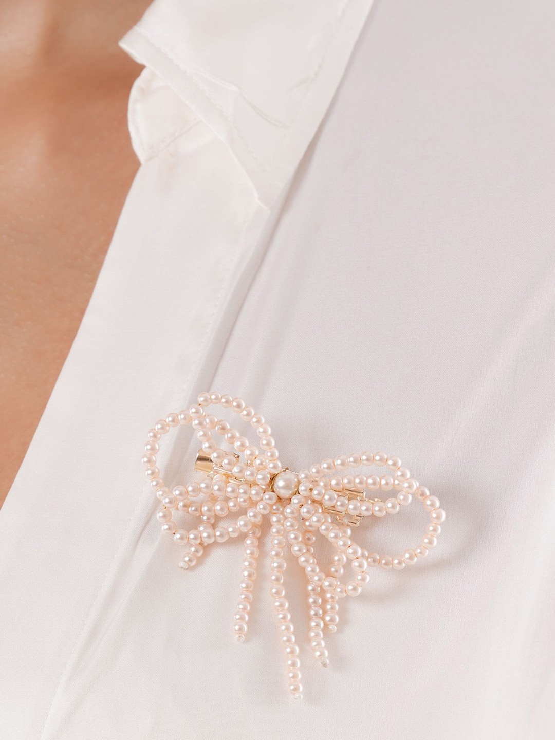 

D'oro Beaded Bijou Brooch, Peach