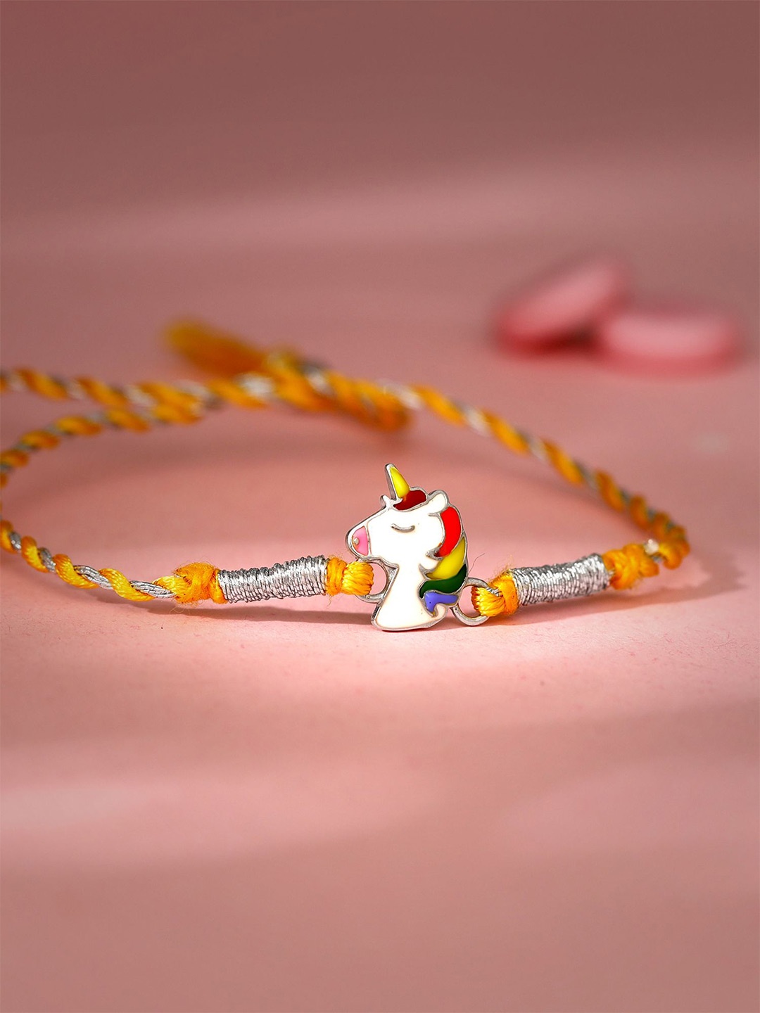

GIVA Kids 925 Silver Unicorn Thread Rakhi With Roli Chawal & Greeting Card