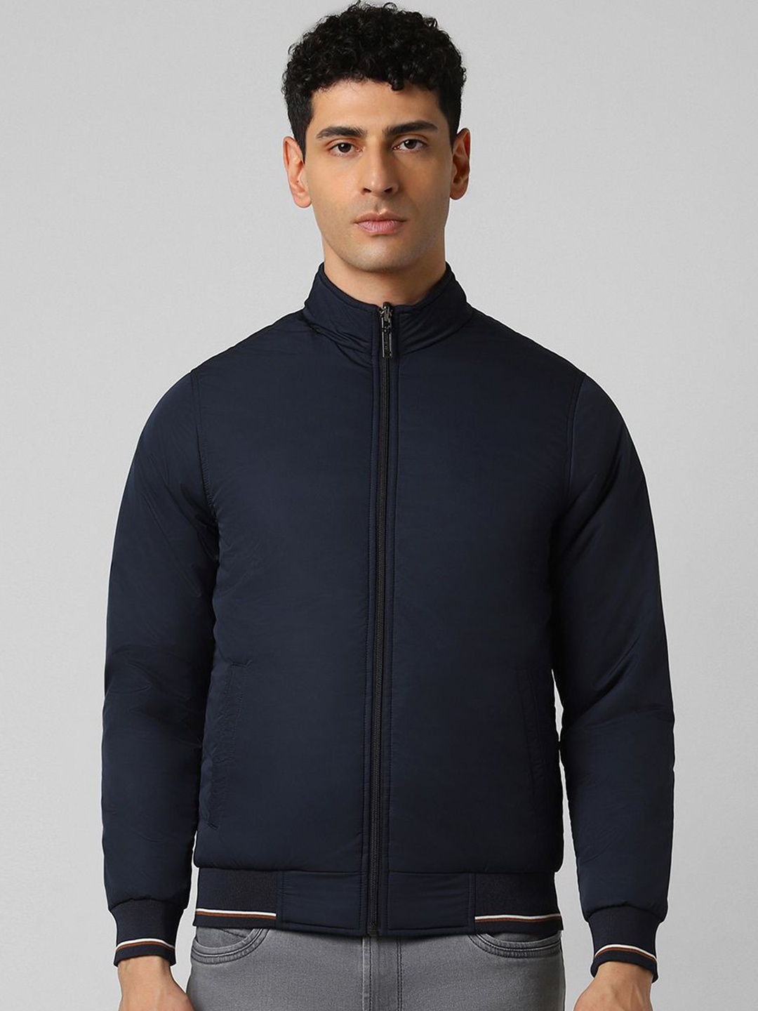 

Van Heusen Sport Men Open Front Jacket with Embroidered, Black