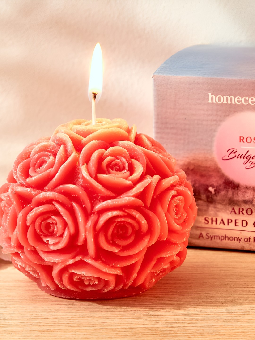 

Home Centre Redolence Pink Bulgarian Blush Rose Scented Candle