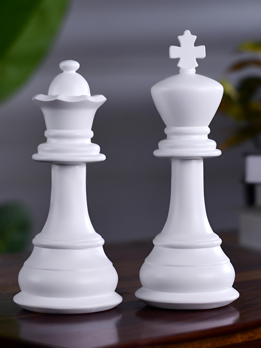 

Artarium LLP 2 Pieces White Bishop And Queen Figurine Showpiece