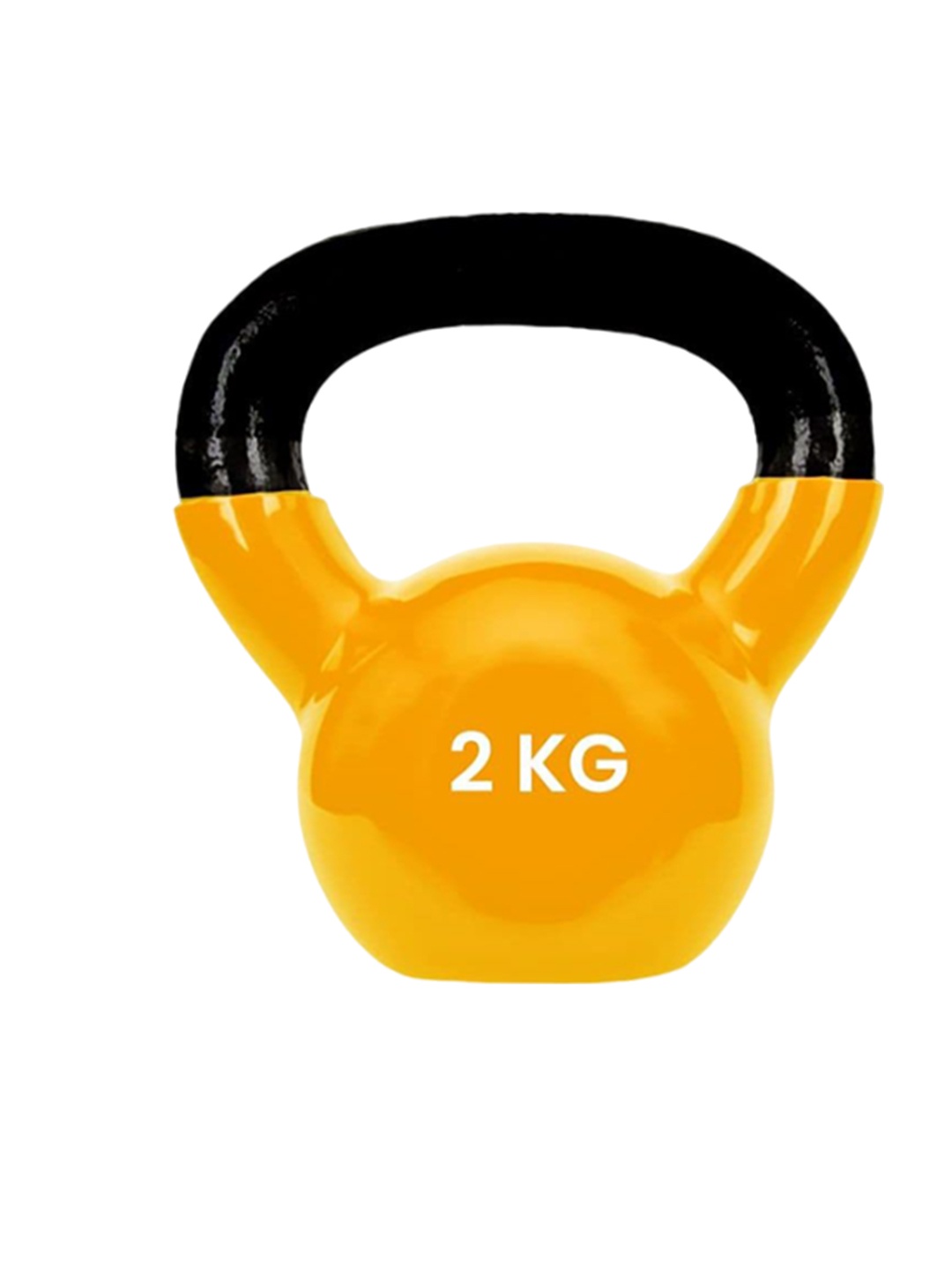 

STRAUSS Premium Vinyl Kettlebell Weight Yoga, Pilates, Gym Exercises Workout Accessories, Yellow