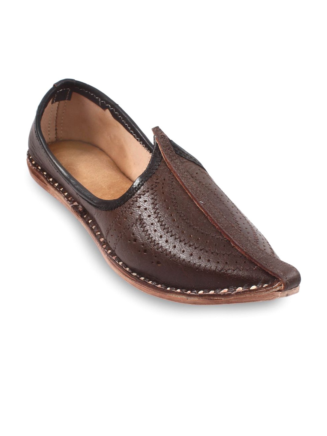 

Apratim Men Ethnic Mojaris Flats, Brown