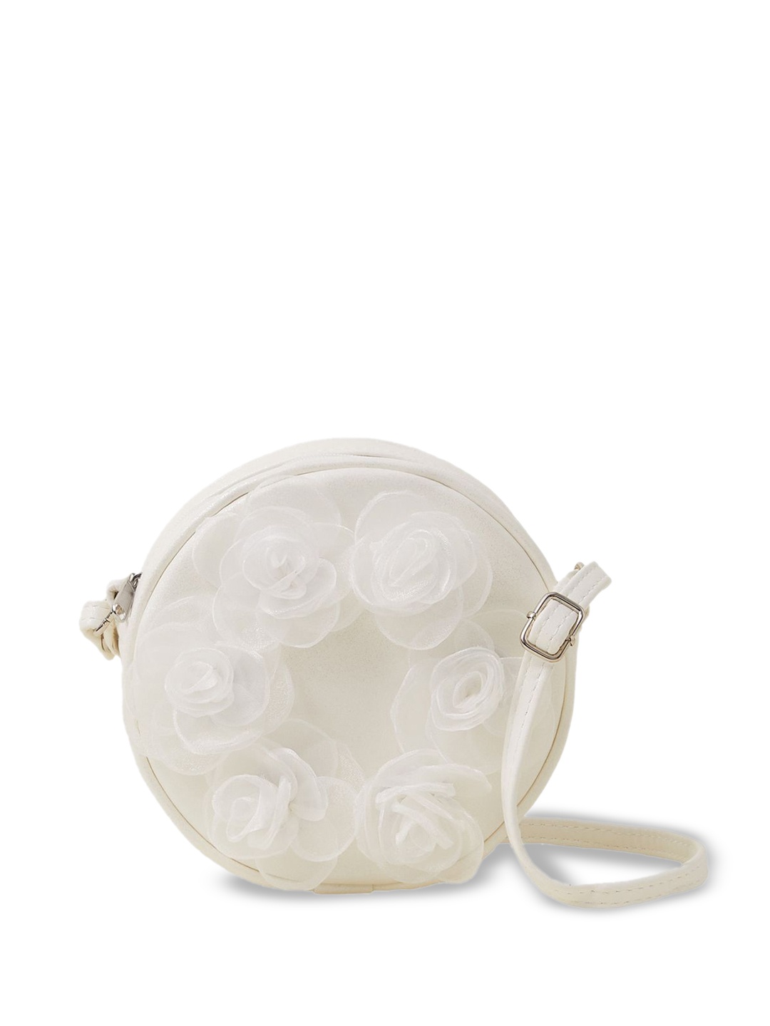 

Accessorize PU Structured Sling Bag with Tasselled, White