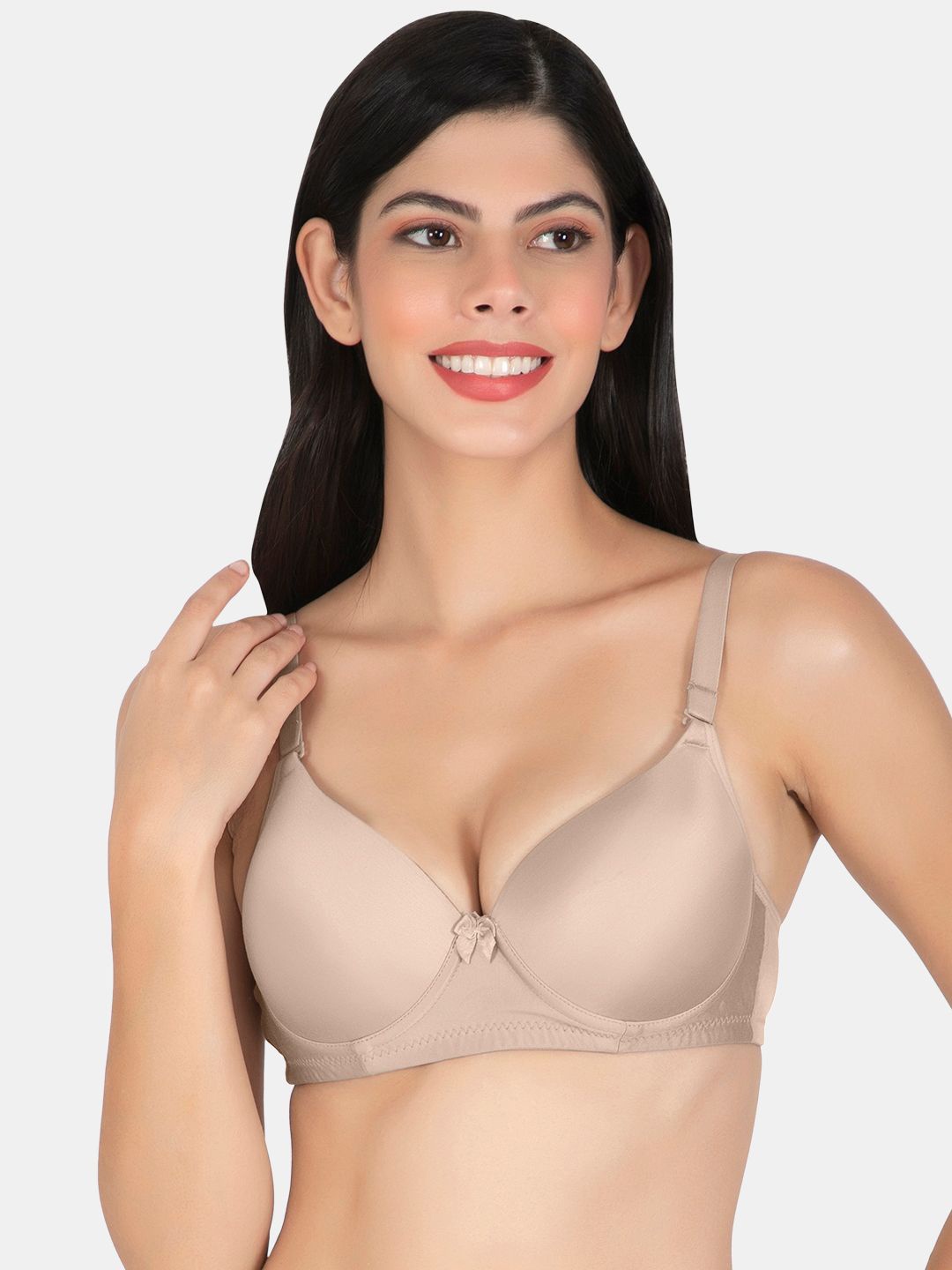 

Joomie Women Medium Coverage Underwired Heavily Padded Push Up Bra, Grey