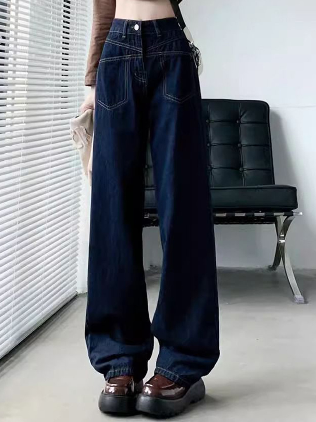 

StyleCast Women Straight Fit High-Rise Flared Jeans, Blue