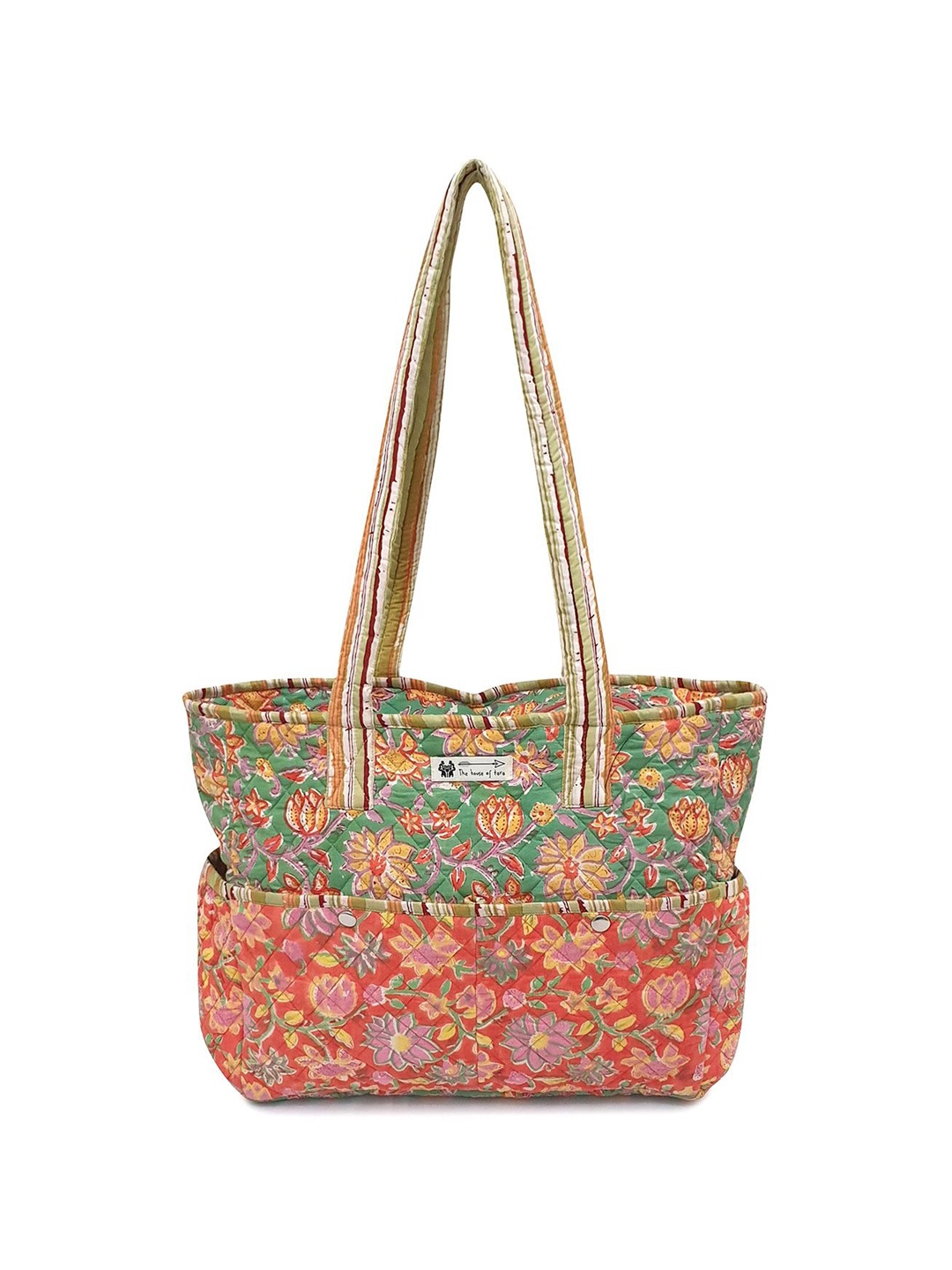 

The House of Tara Women Printed Tote Bag, Red