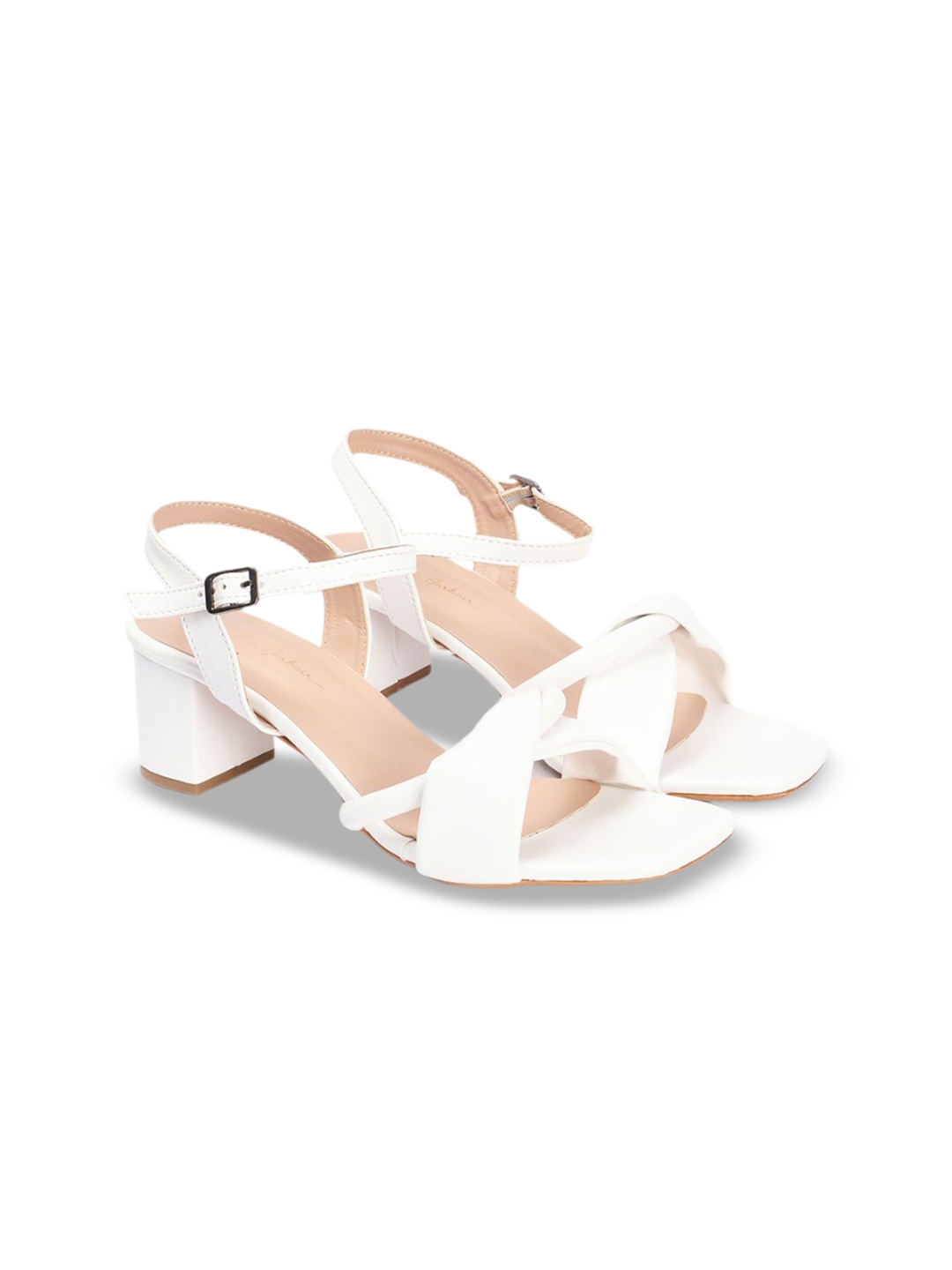 

Mast & Harbour Block Heel Sandals, White