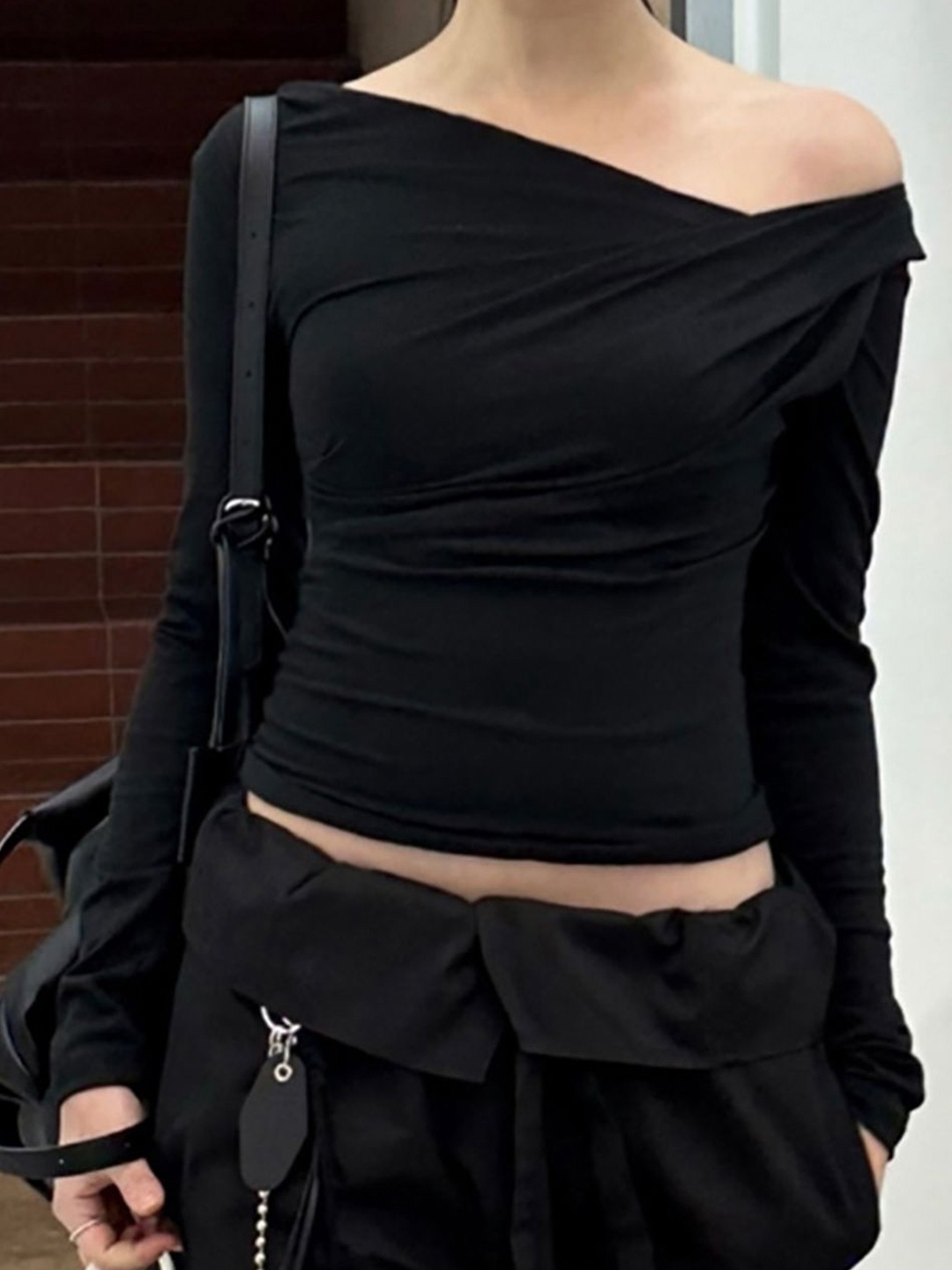 

StyleCast x Revolte Cowl Neck Top, Black