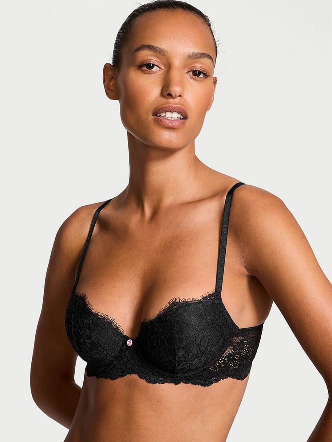 

Victoria's Secret Medium Coverage Underwired Lightly Padded Bra, Black