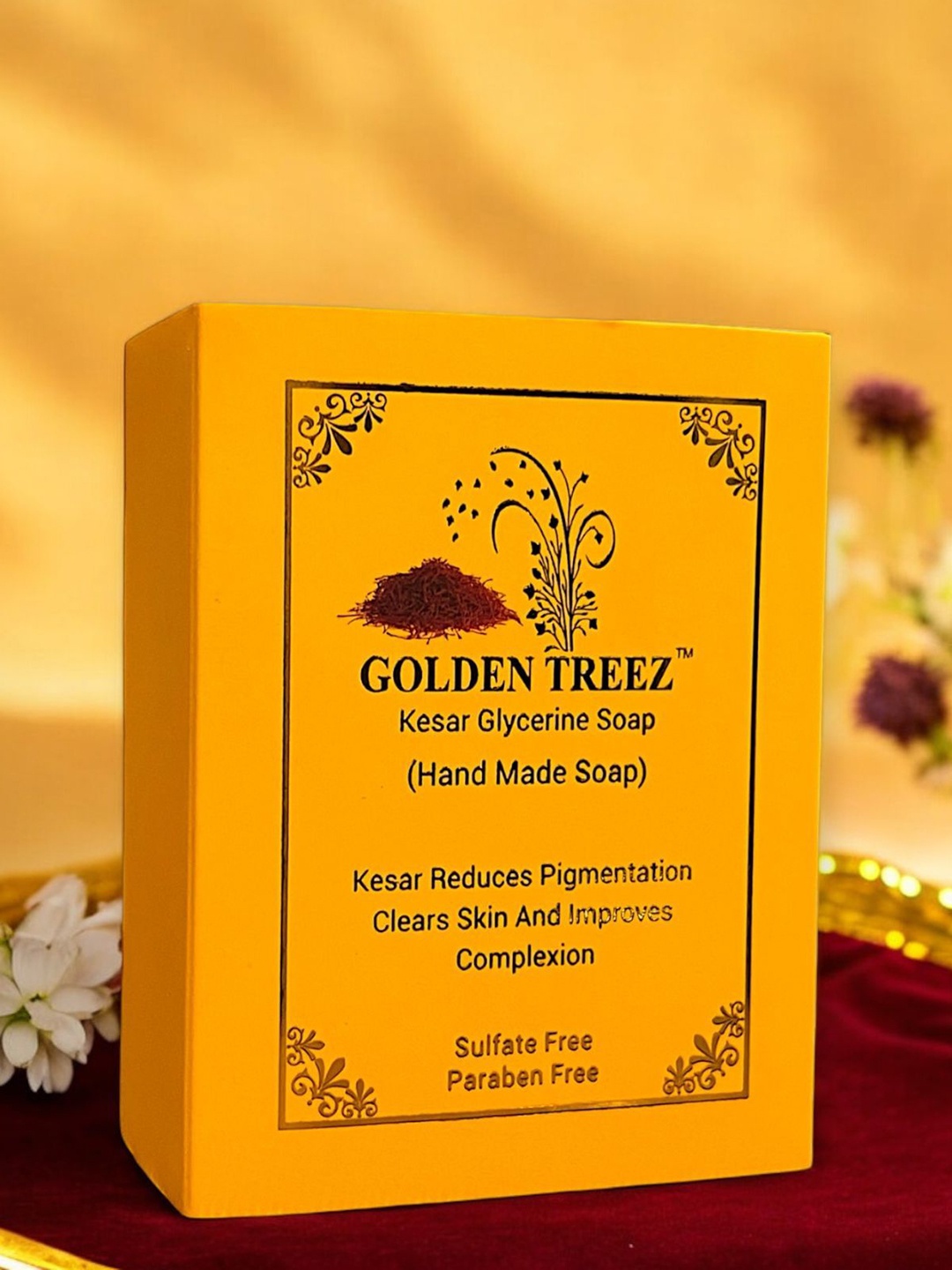 

Golden Treez Kesar Glycerin Soap For Pigmentation - 115g, Yellow