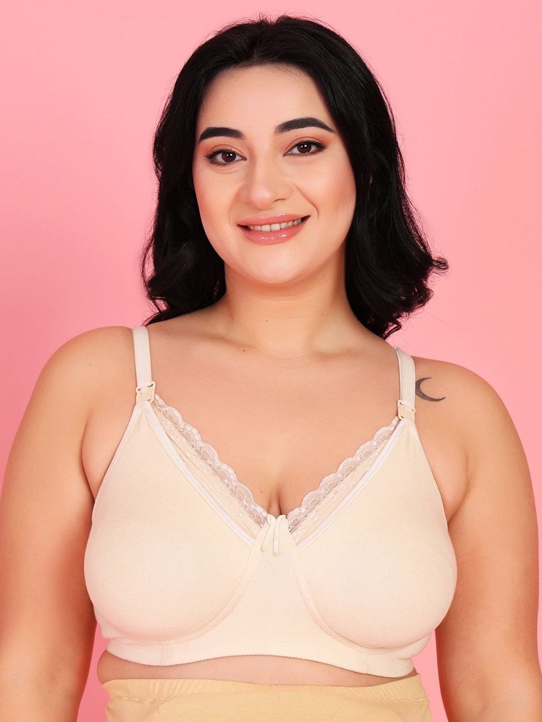 

MAMMA PRESTO Full Coverage Cotton Maternity Bra, Beige