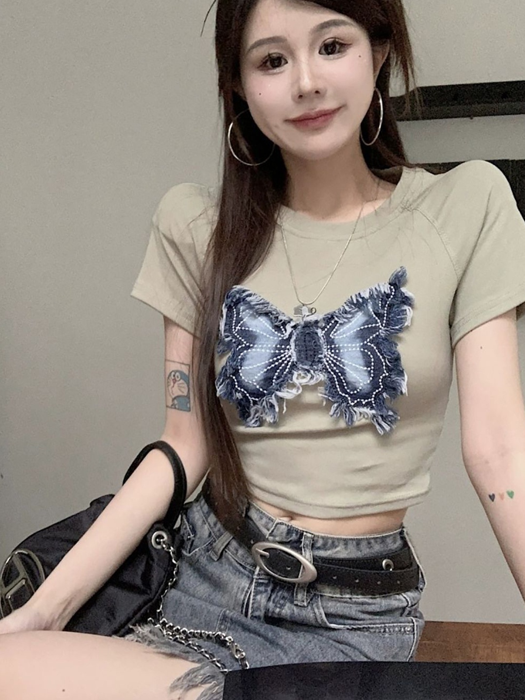 

StyleCast x Revolte Print Top, Green