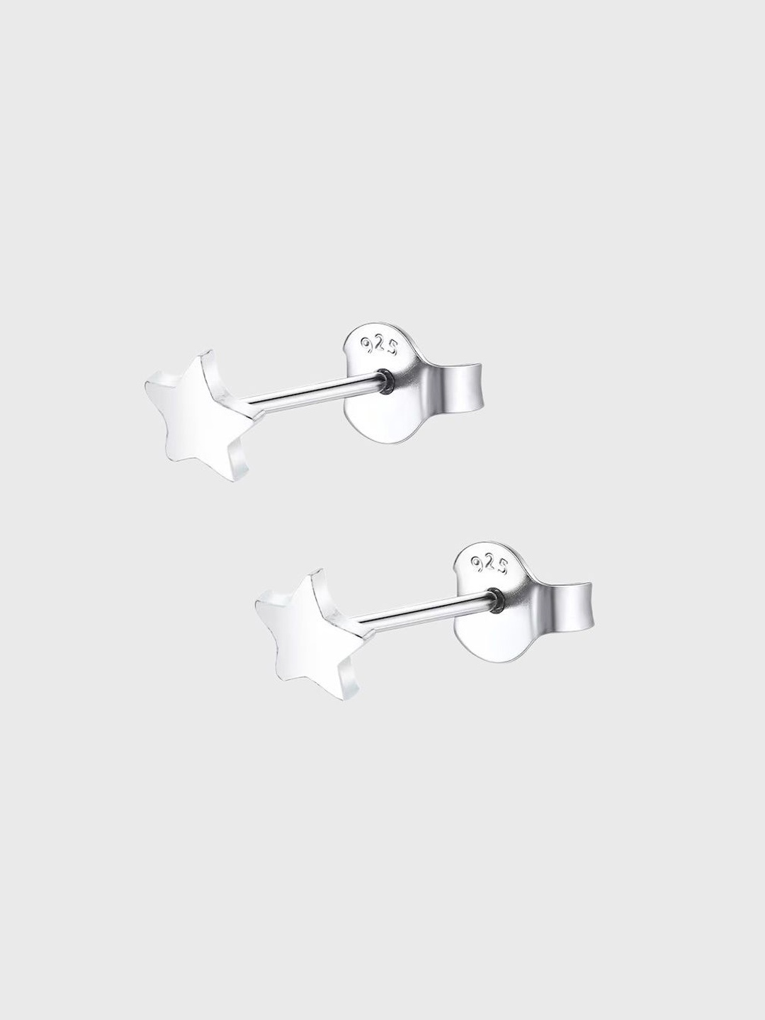 

Goldnera Star Shaped Studs Earrings, Silver