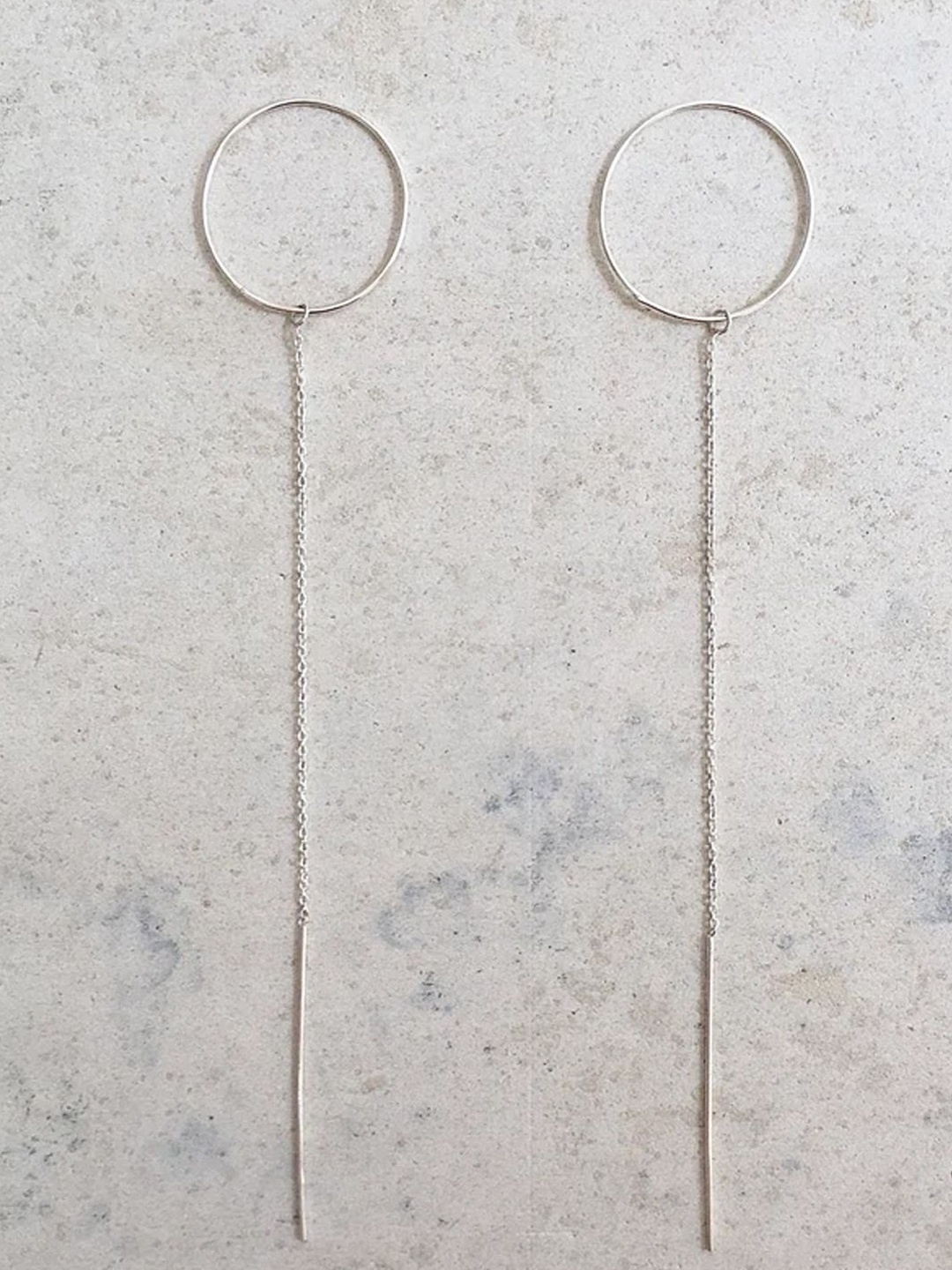 

Goldnera Geometric Studs Earrings, Silver