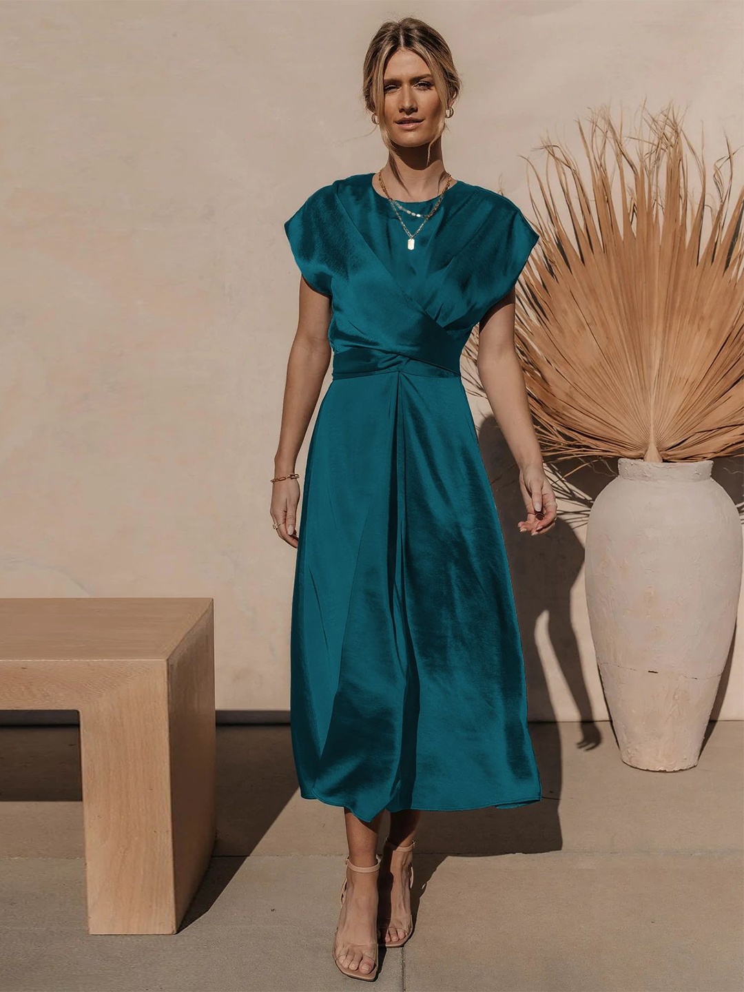 

StyleCast Solid Maxi Midi Dress, Blue