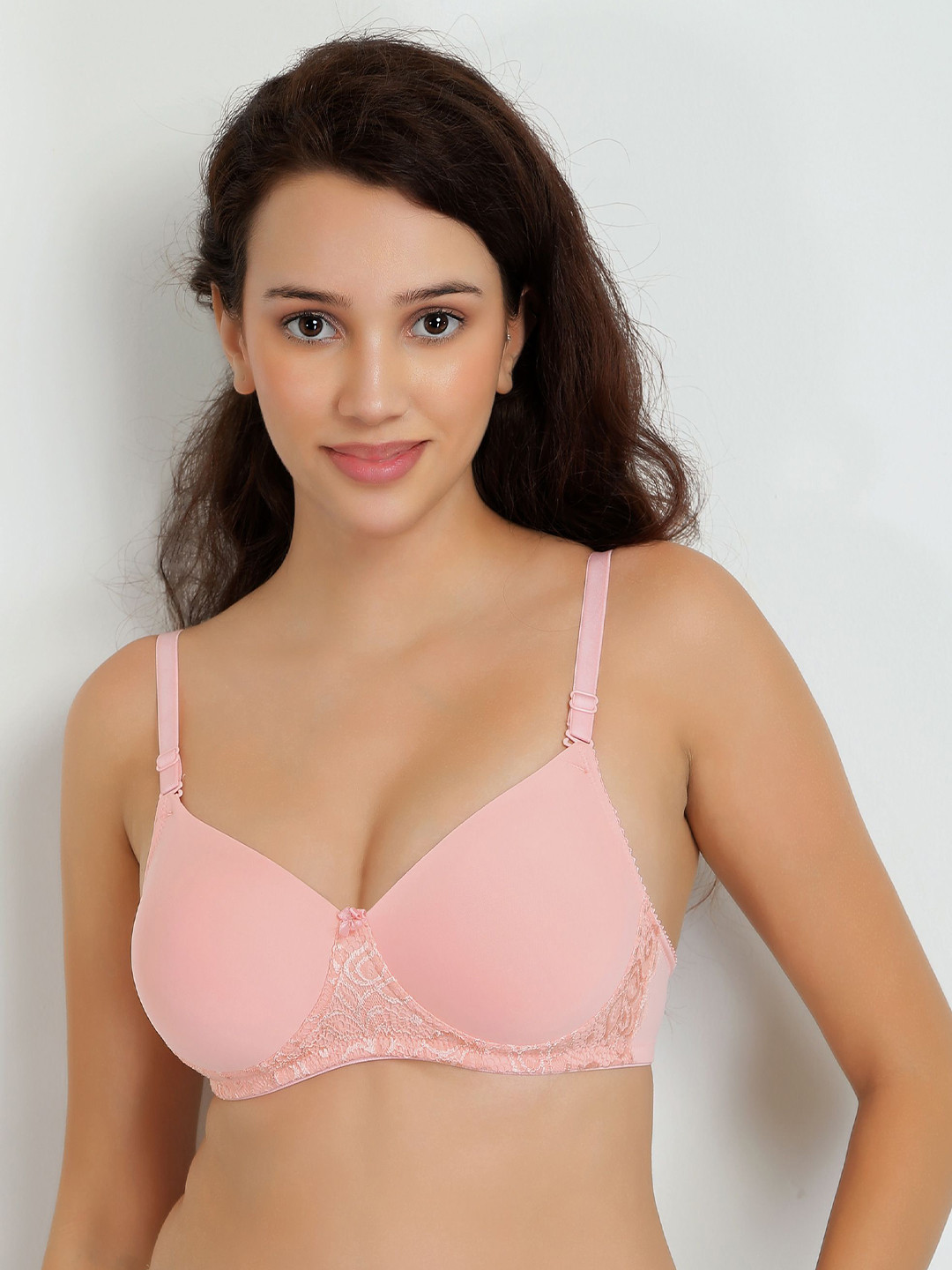 

DressBerry Full Coverage Lightly Padded T-shirt Bra, Pink