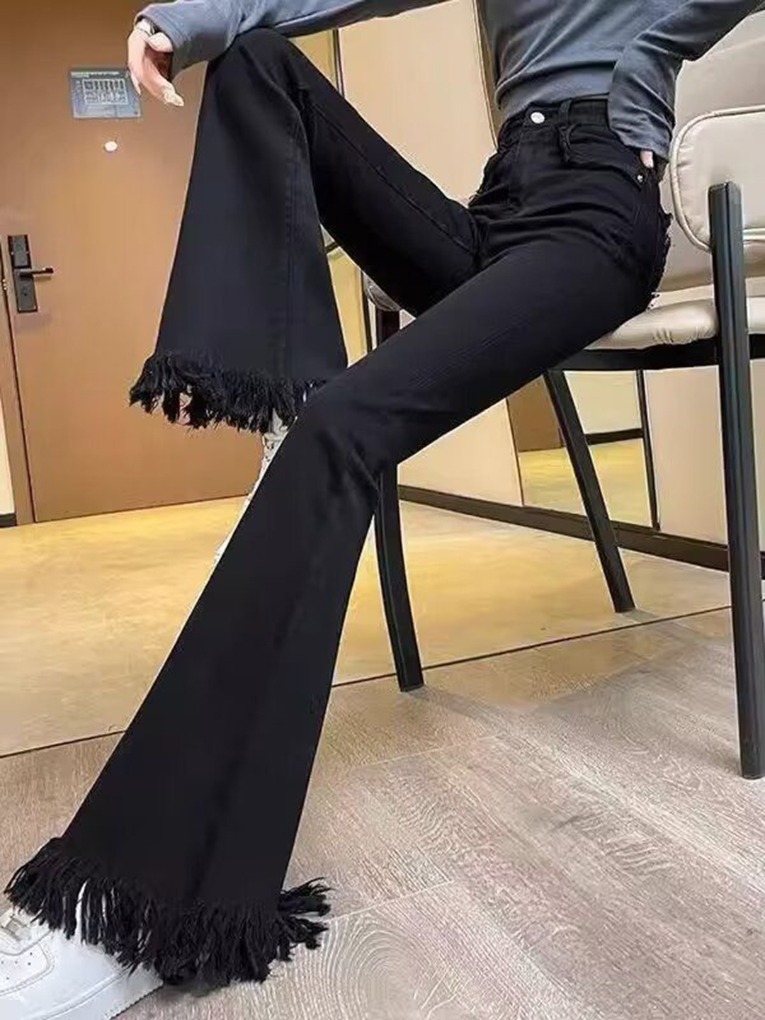 

StyleCast Women Straight Fit High-Rise Denim Jeans, Black