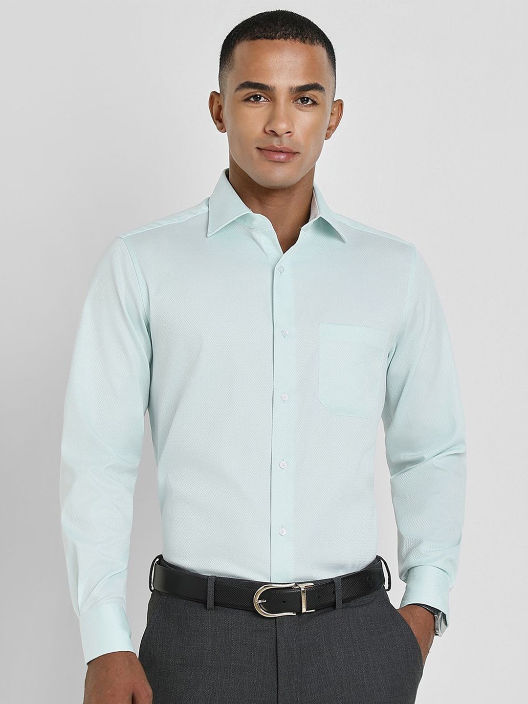

Allen Solly Sport Men Spread Collar Micro Ditsy Printed Cotton Formal Shirt, Green