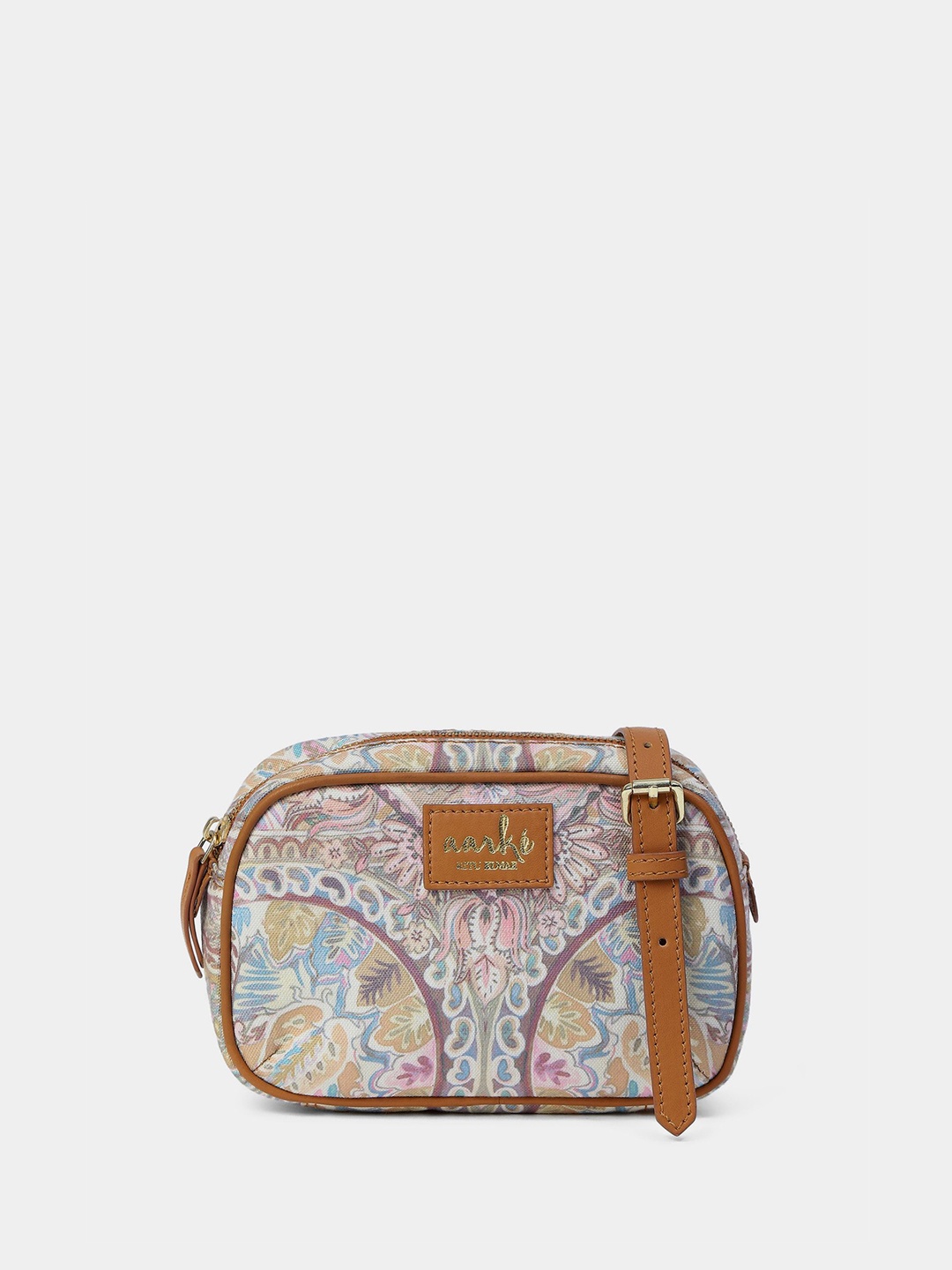 

aarke Ritu Kumar Ethnic Motifs Printed Structured Sling Bag, Multi