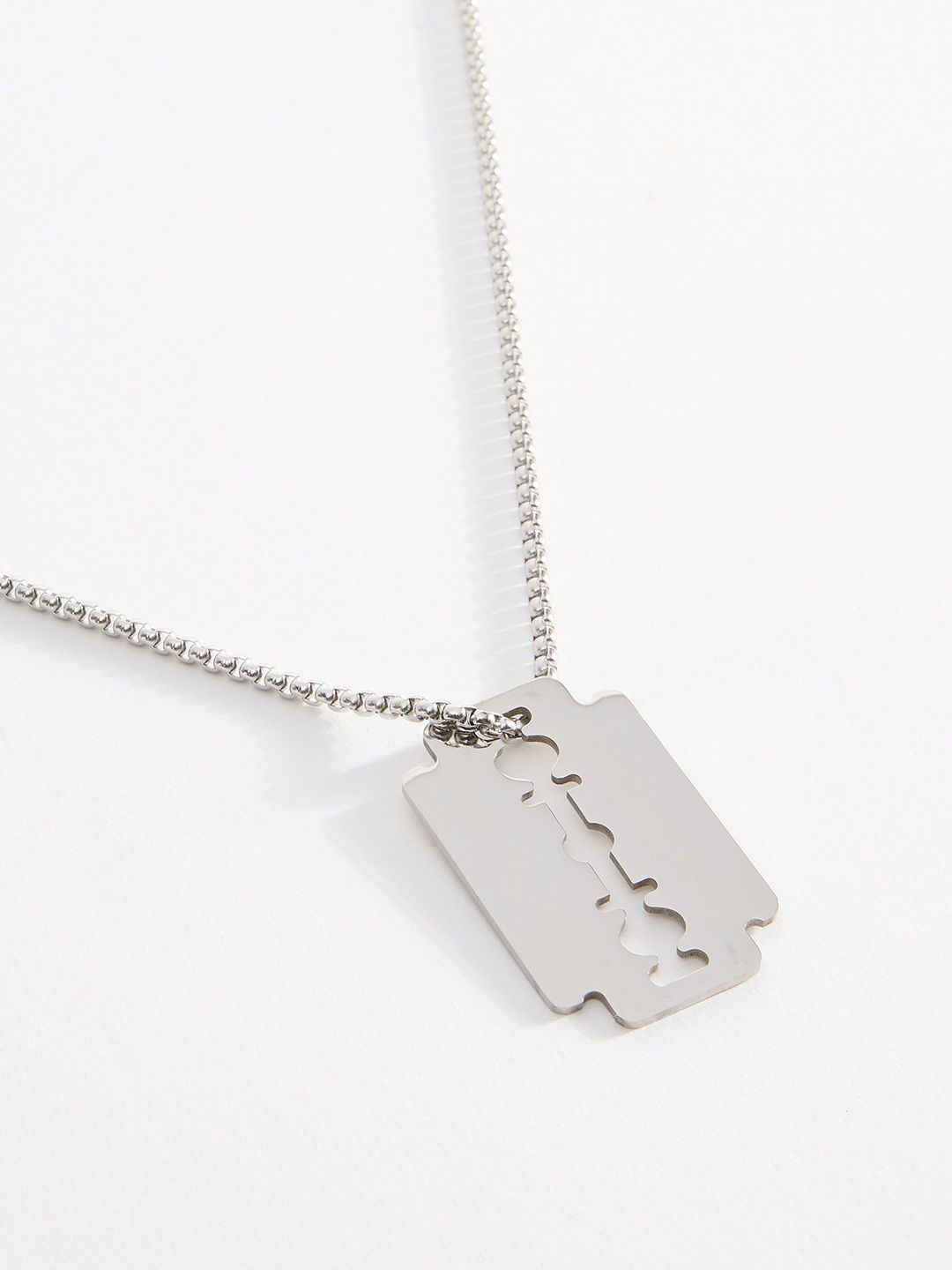 

THE BEAR HOUSE Men Silver Plated Stainless Steel Chain