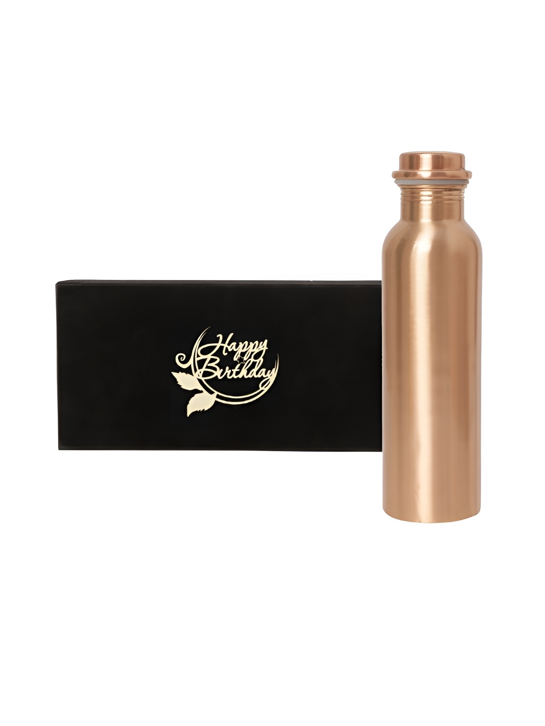 

INTERNATIONAL GIFT Copper Toned Water Bottle 1L with Happy Birthday Tag
