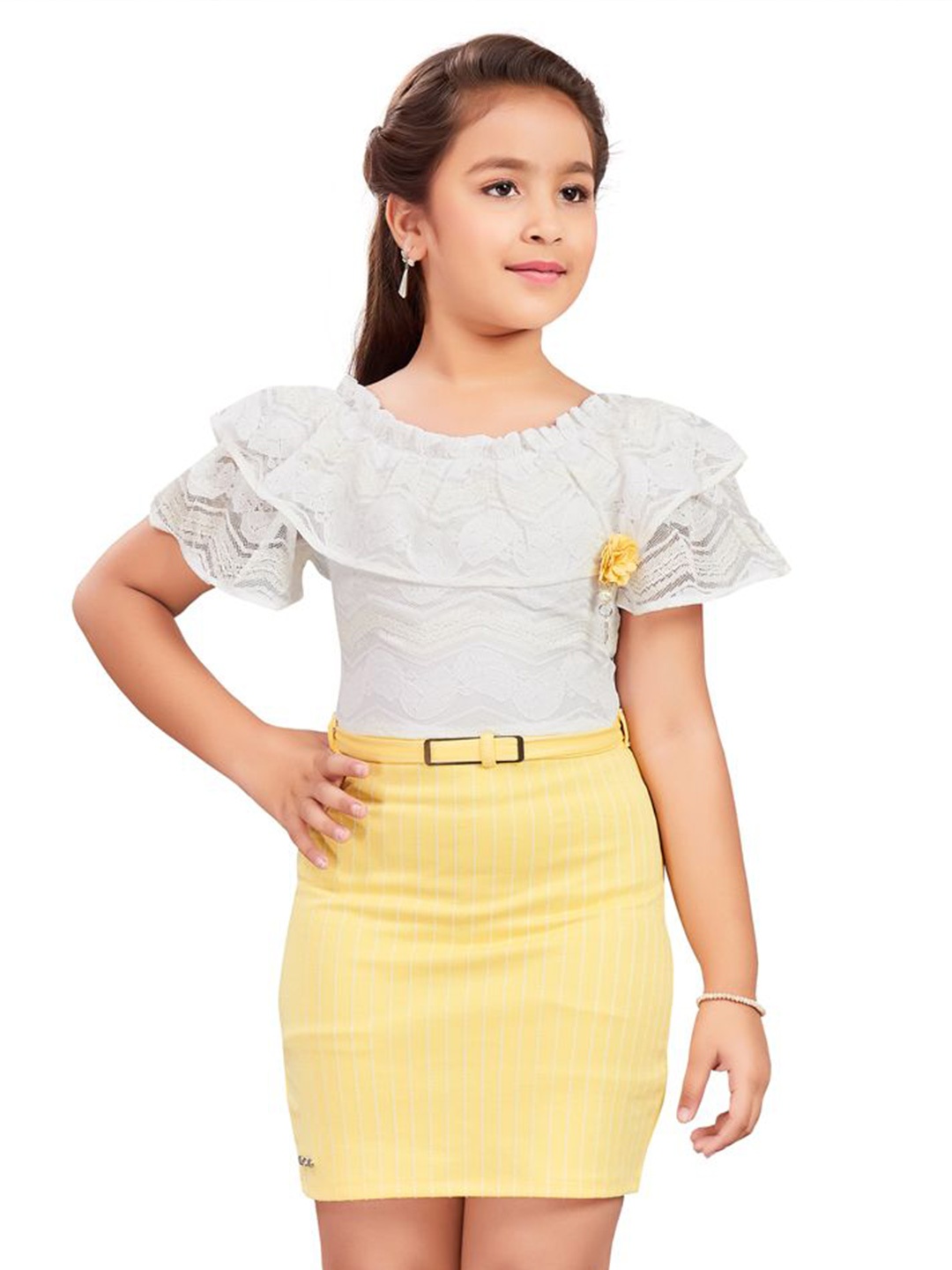 

Lei-Chie Embroidered Bodycon Midi Dress, Yellow