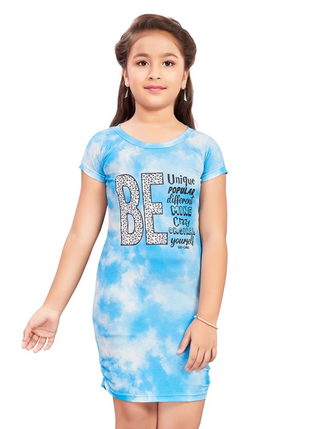 

Lei-Chie Tie & Dye Print Bodycon Mini Dress, Blue