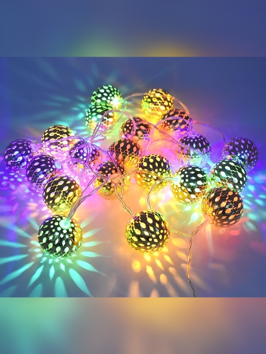 

Home Delight Green & Yellow 16 LEDs Flickering Ball String Lights