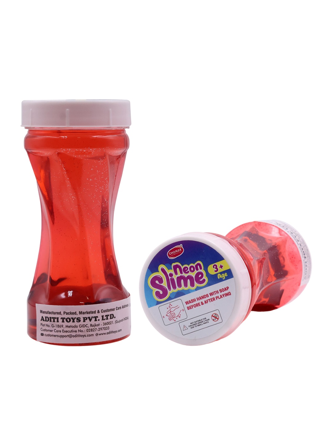 

Aditi Toys Kids Pack Of 2 Printed Squishy Slime Kit, Red