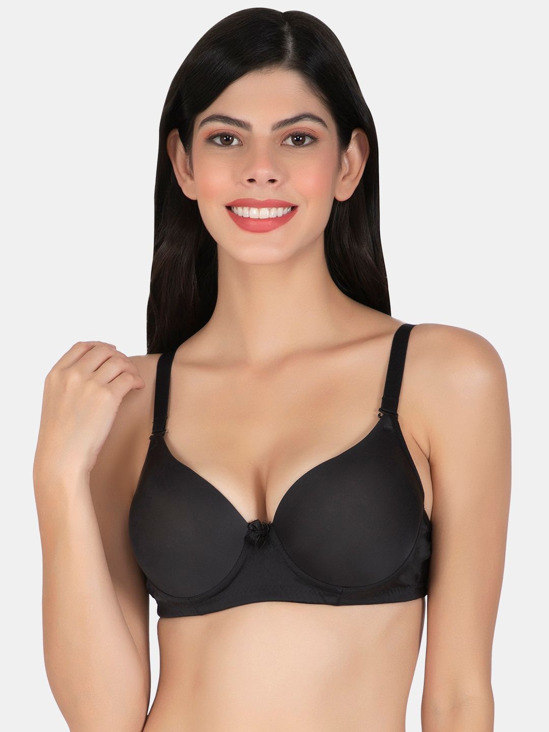 

Joomie Medium Coverage Underwired Heavily Padded Push Up Bra, Black