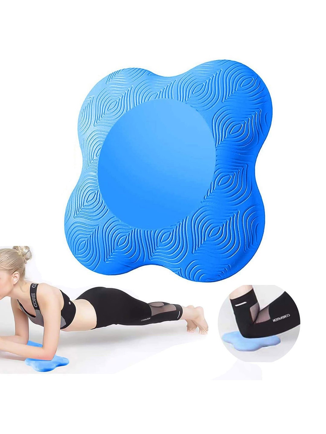 

STRAUSS Knee & Elbow Cushion Pad Workout Accessories, Blue