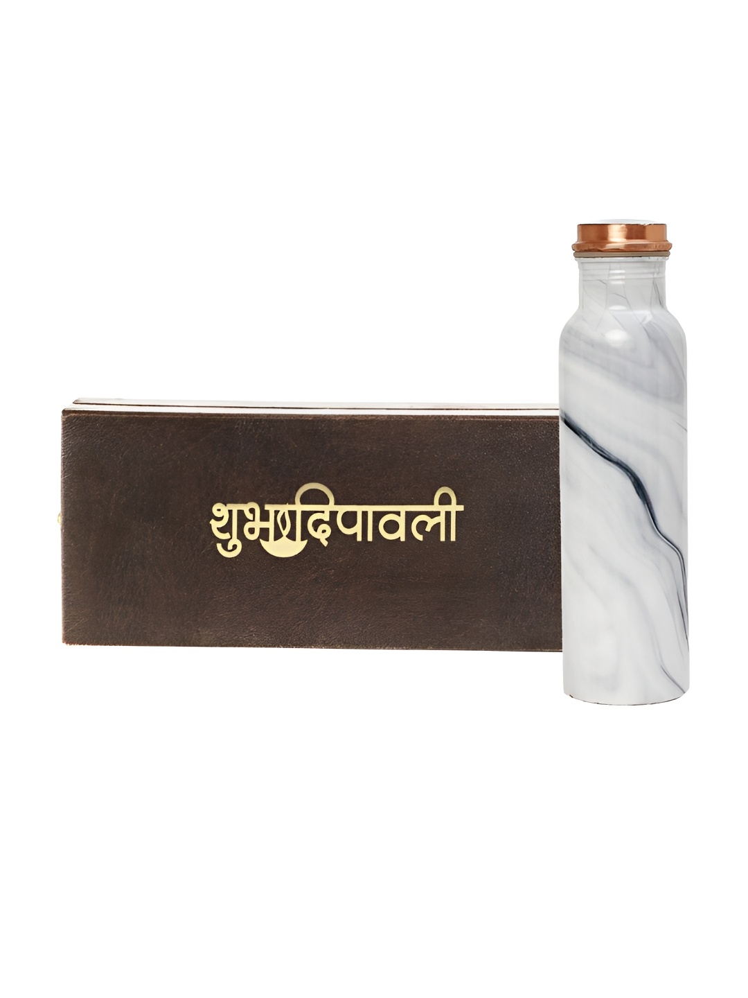 

INTERNATIONAL GIFT Blue & White Water Bottle With Happy Diwali Tag Gift Set
