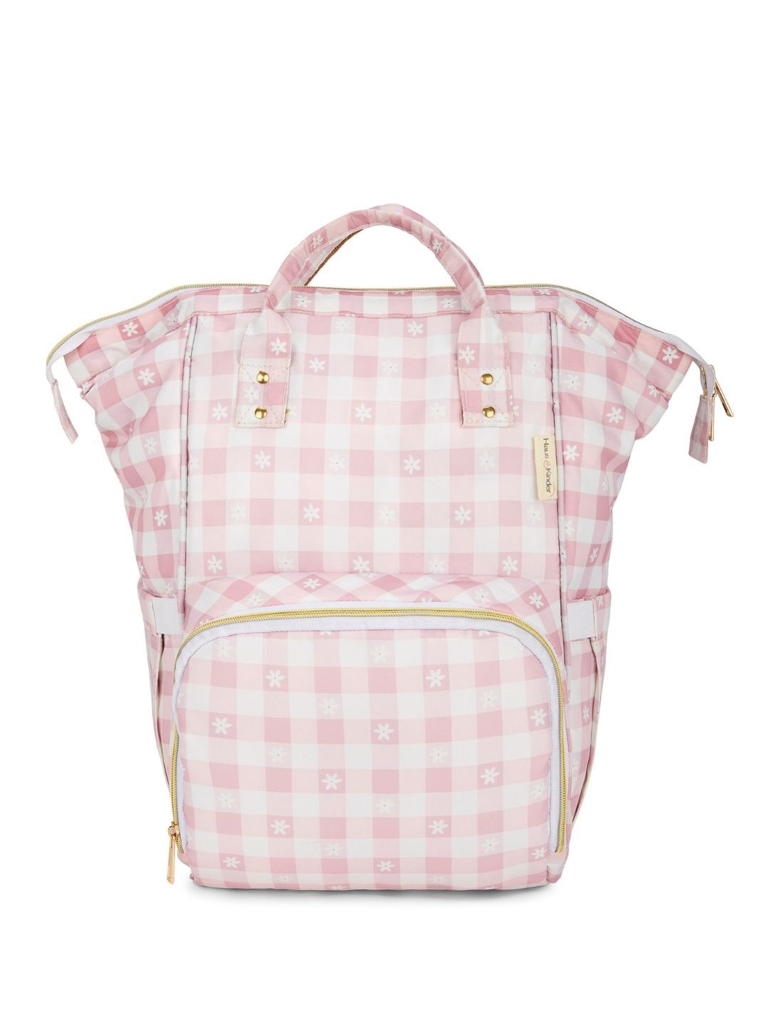

haus & kinder Printed Backpack Diaper Bag, Pink