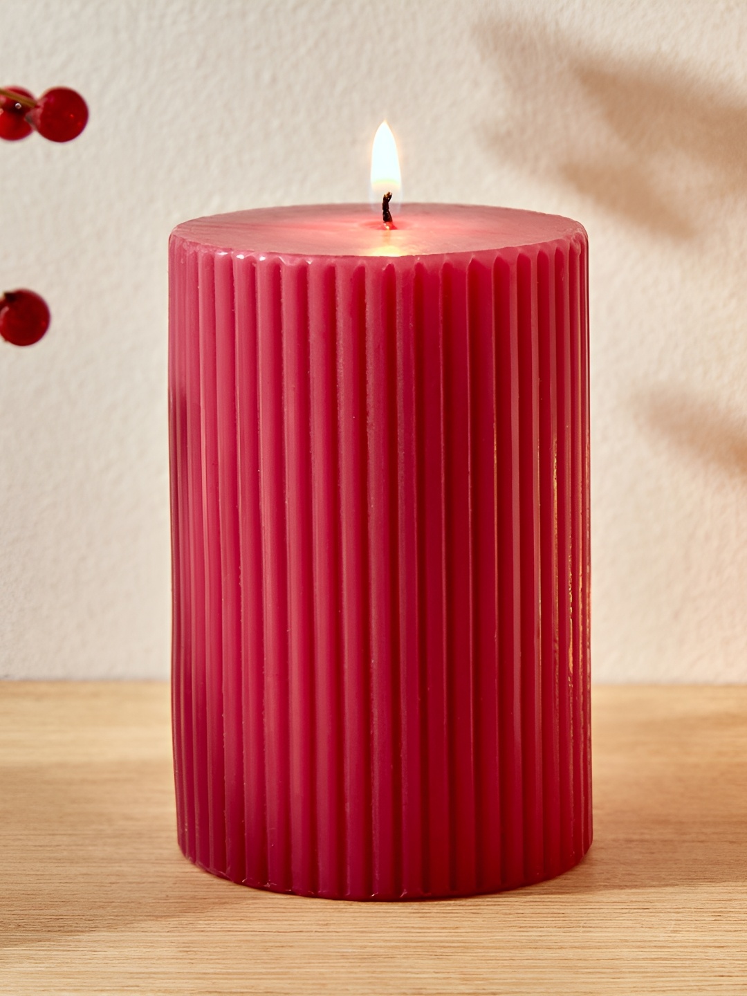 

Home Centre Magenta 1 pieces Pillar Candle