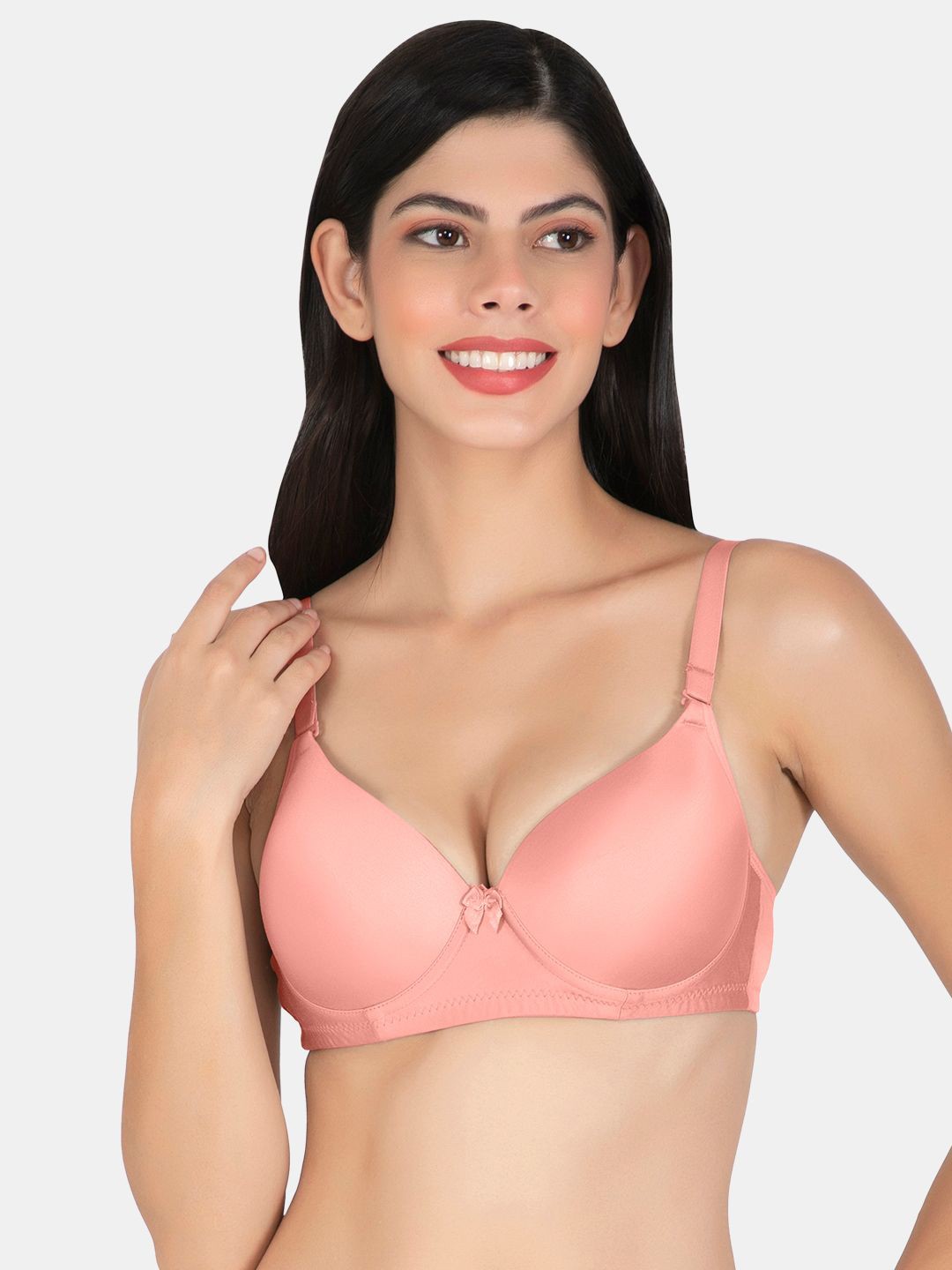 

Joomie Women Medium Coverage Underwired Heavily Padded Push-Up Bra, Pink