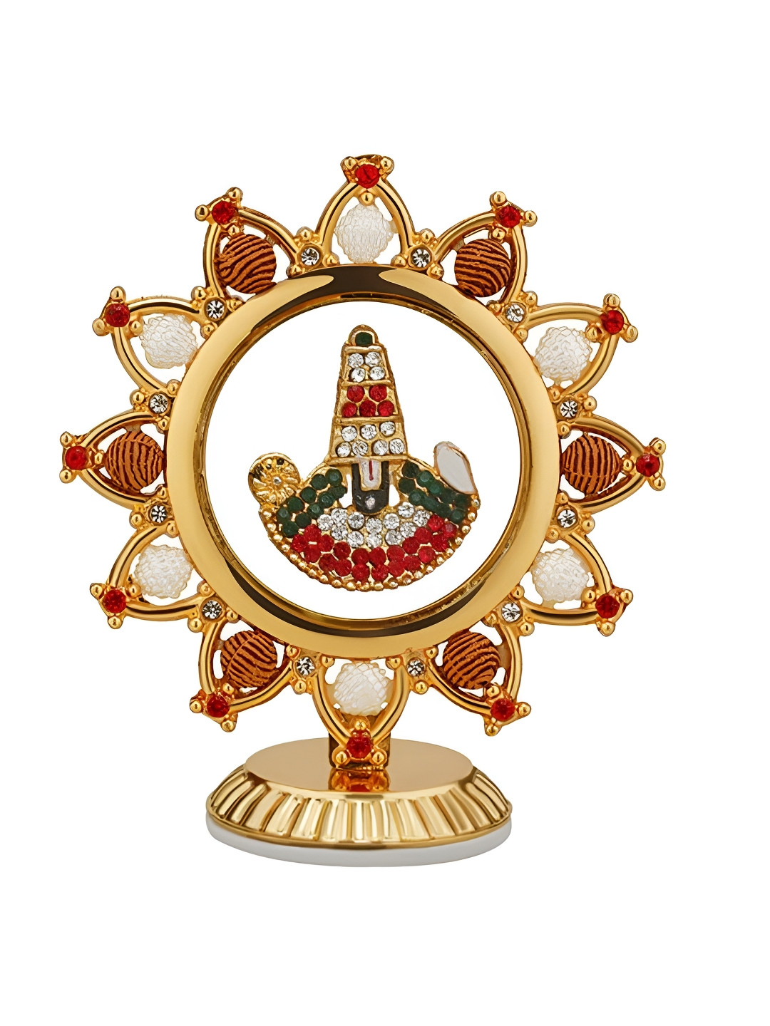 

INTERNATIONAL GIFT Gold-Toned & Red Religious Idol Showpiece