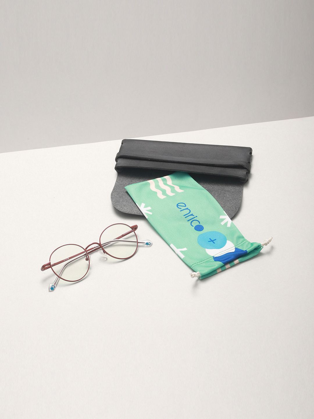 

ENRICO Unisex Full Rim Round Frames, White