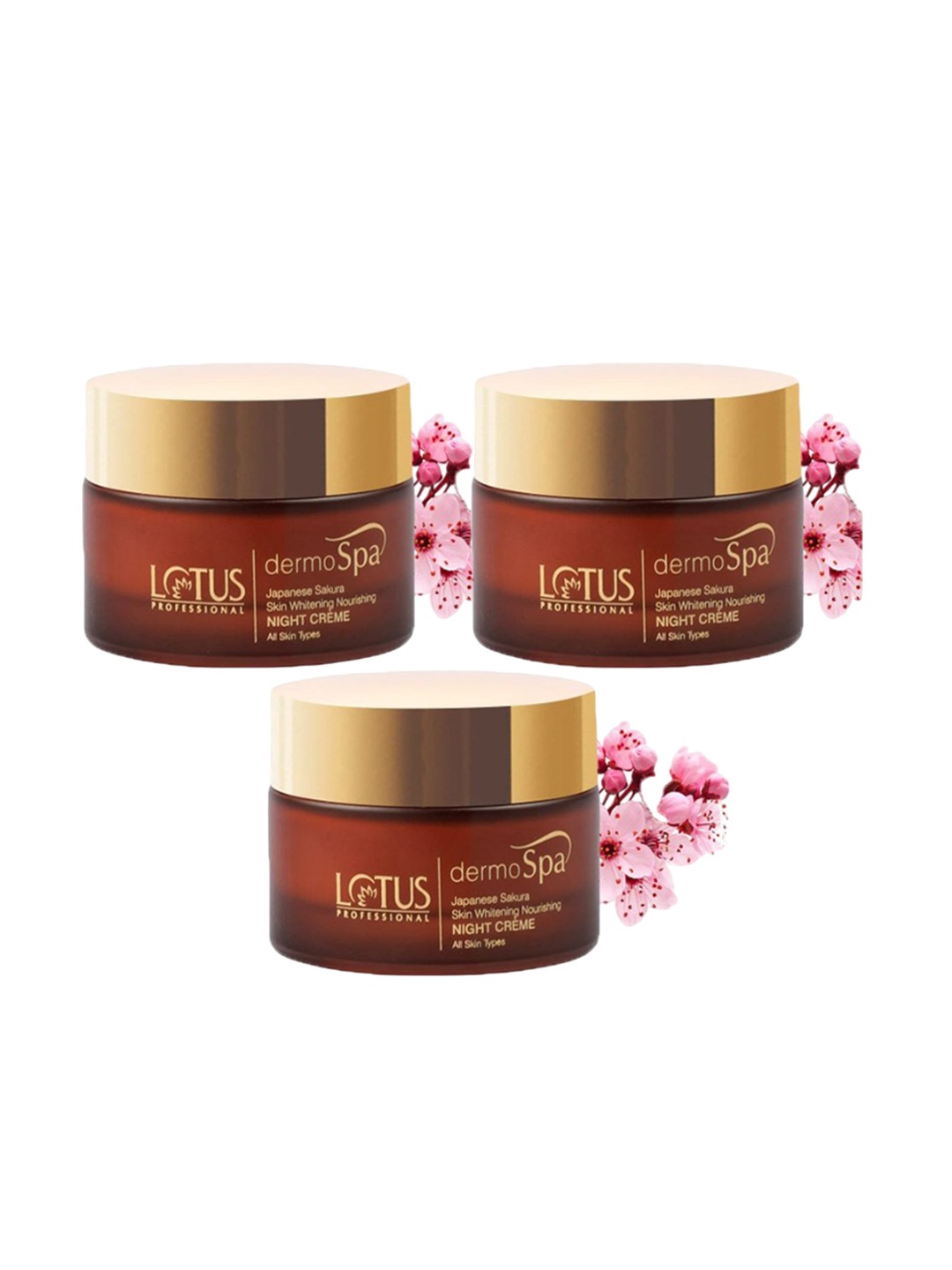 

Lotus Professional Set Of 3 Skin Whitening Nourishing Night Cream-50g Each, Coffee brown