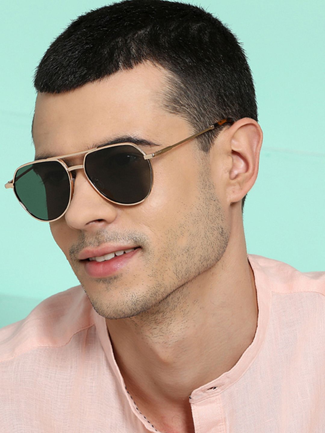 

John Jacobs Unisex Aviator Sunglasses with UV Protected Lens 127321, Grey