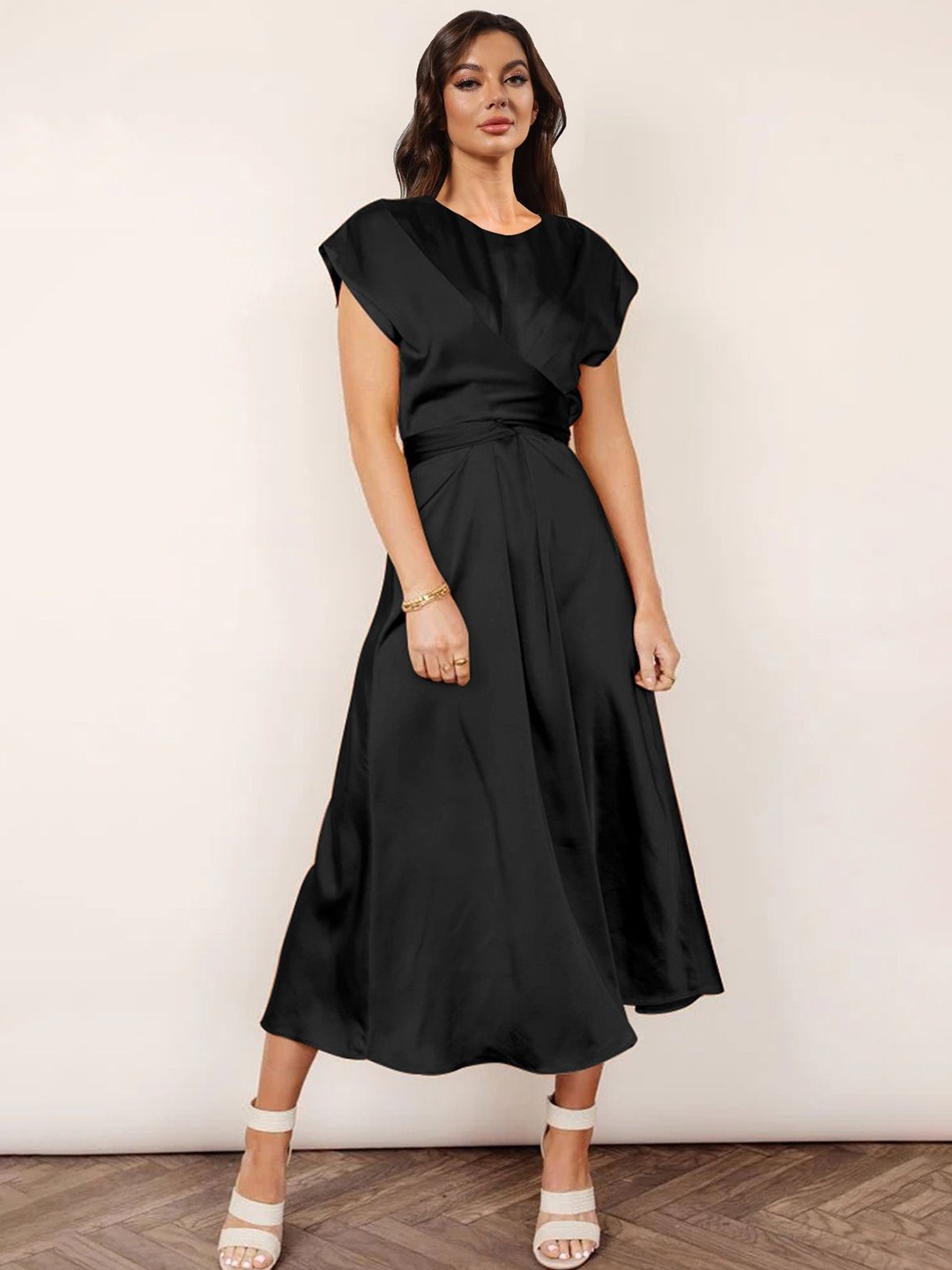 

StyleCast Solid Midi Ready to Wear Maxi Dress, Black