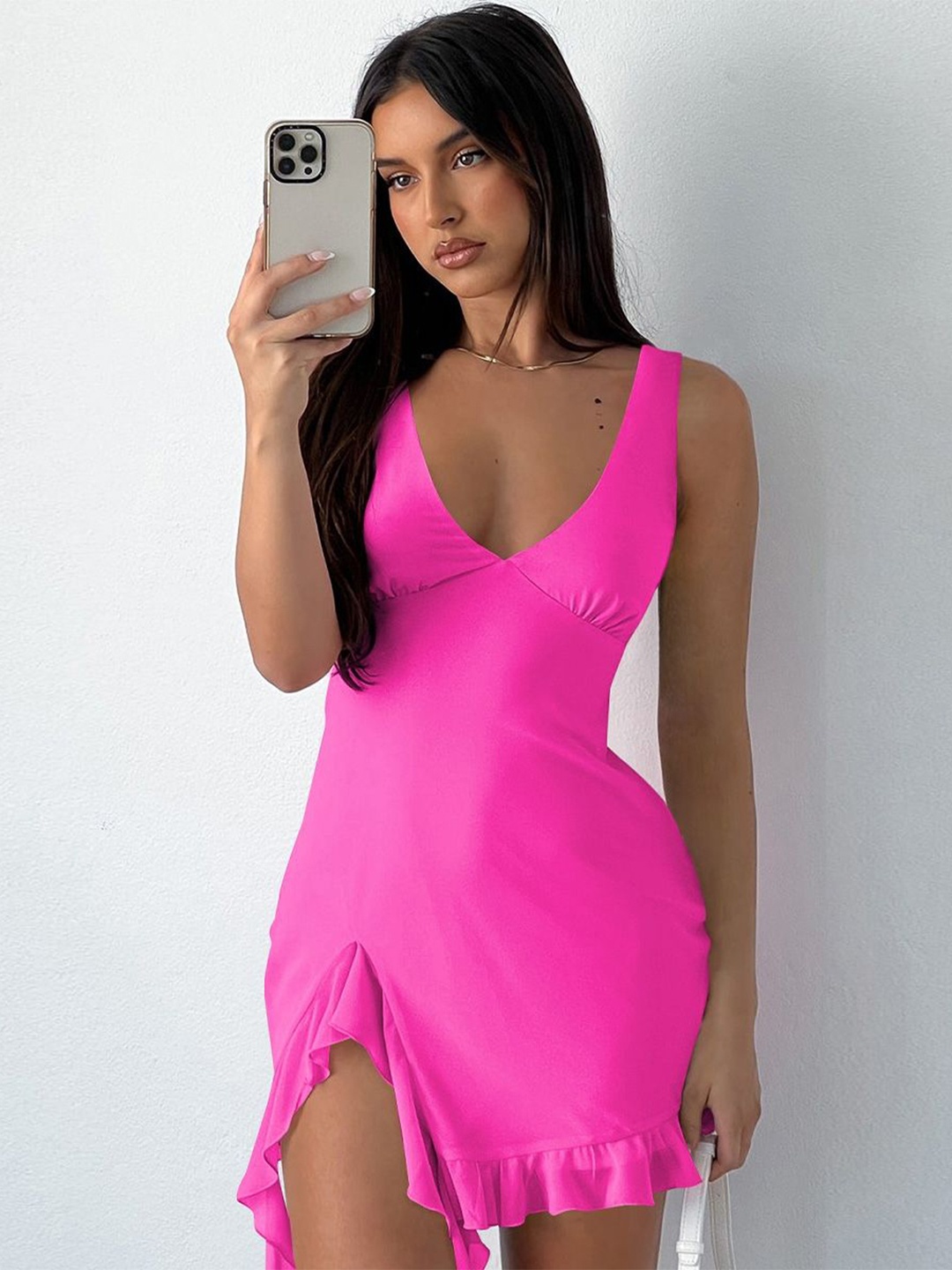 

StyleCast Solid Ready to Wear Bodycon Mini Dress, Pink