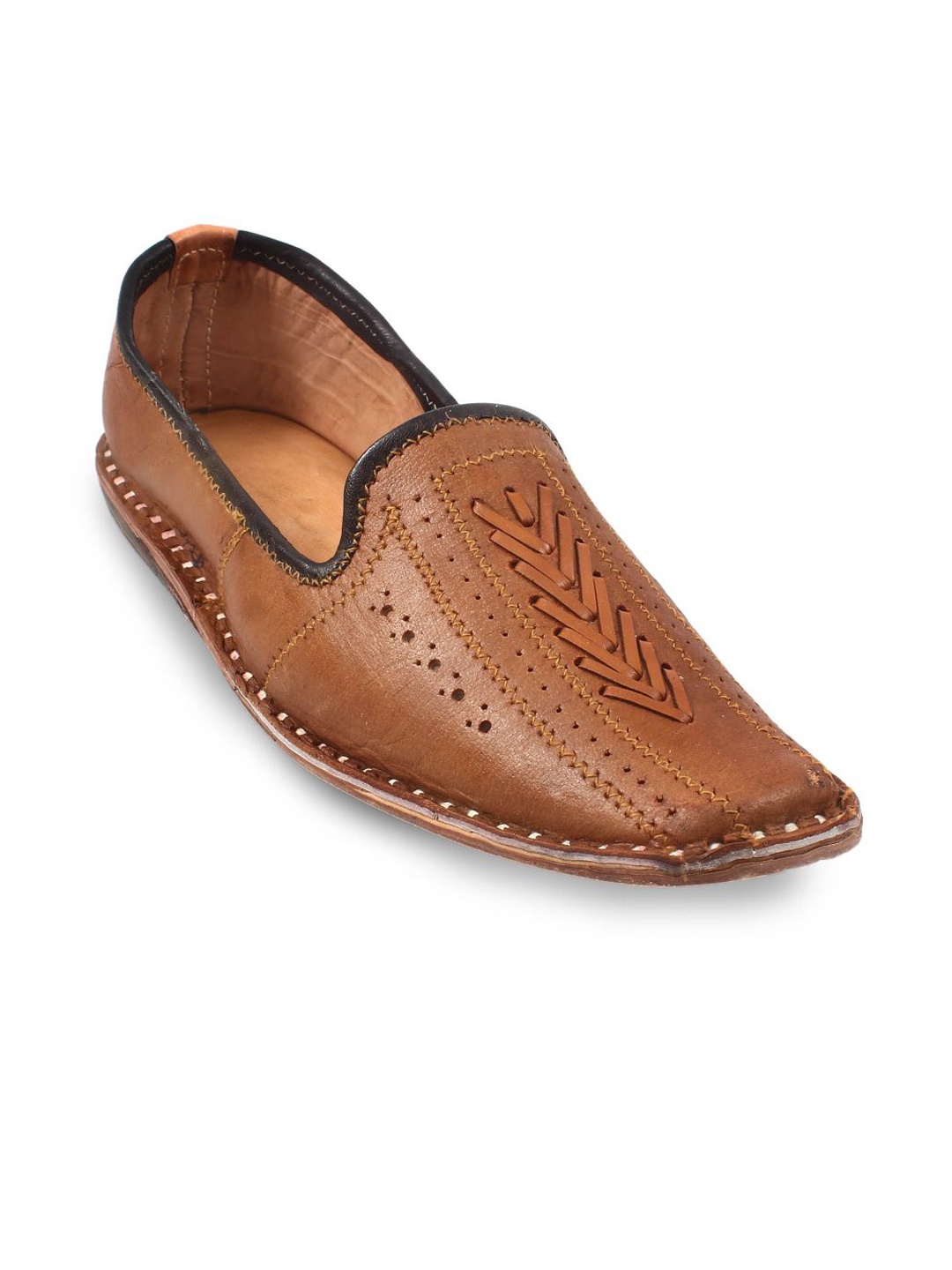 

Apratim Men Ethnic Mojaris Flats, Brown